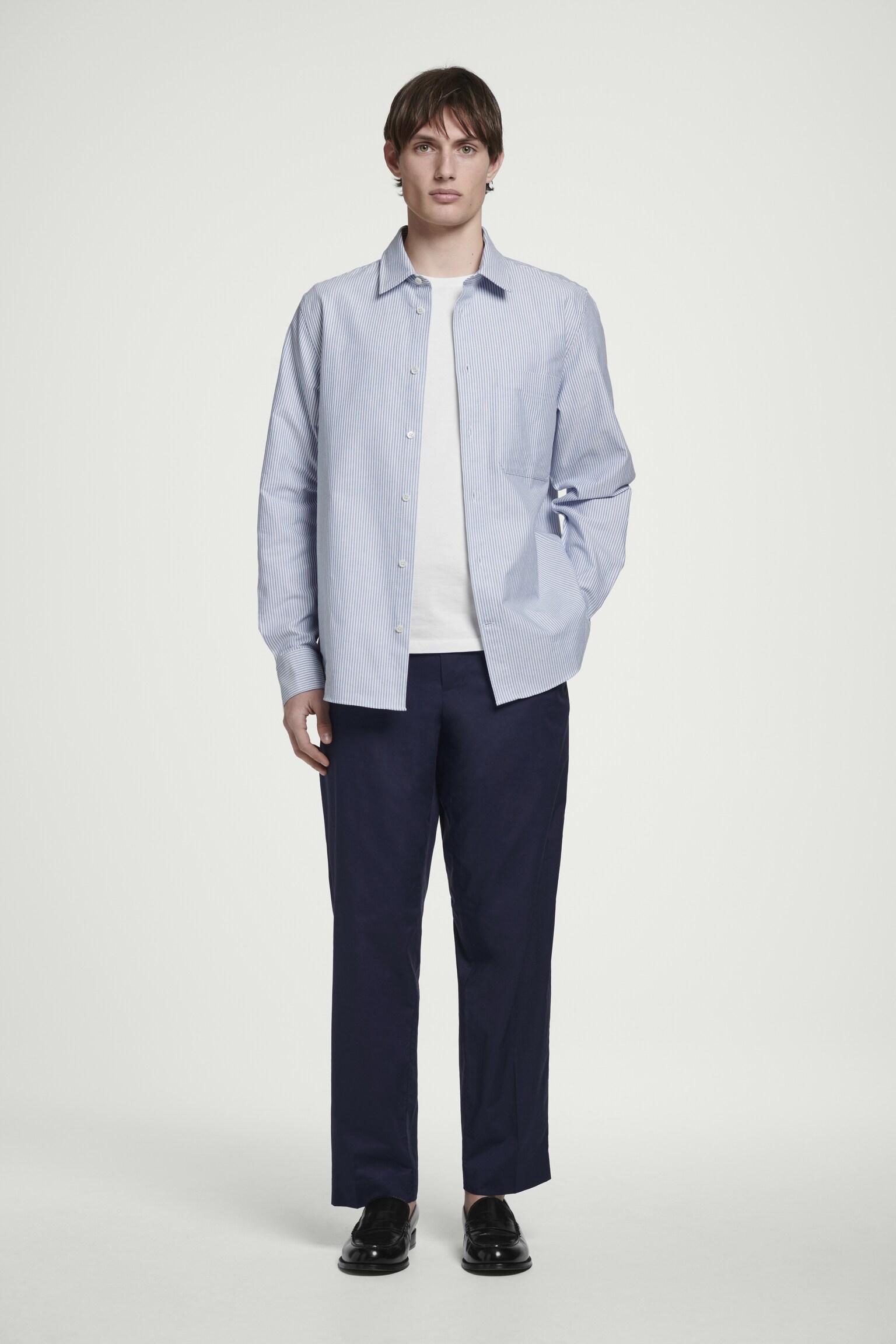 CHEMISE OXFORD DÉCONTRACTÉE - BLEU / BLANC / RAYURES/BLANC/BLEU CIEL - 4