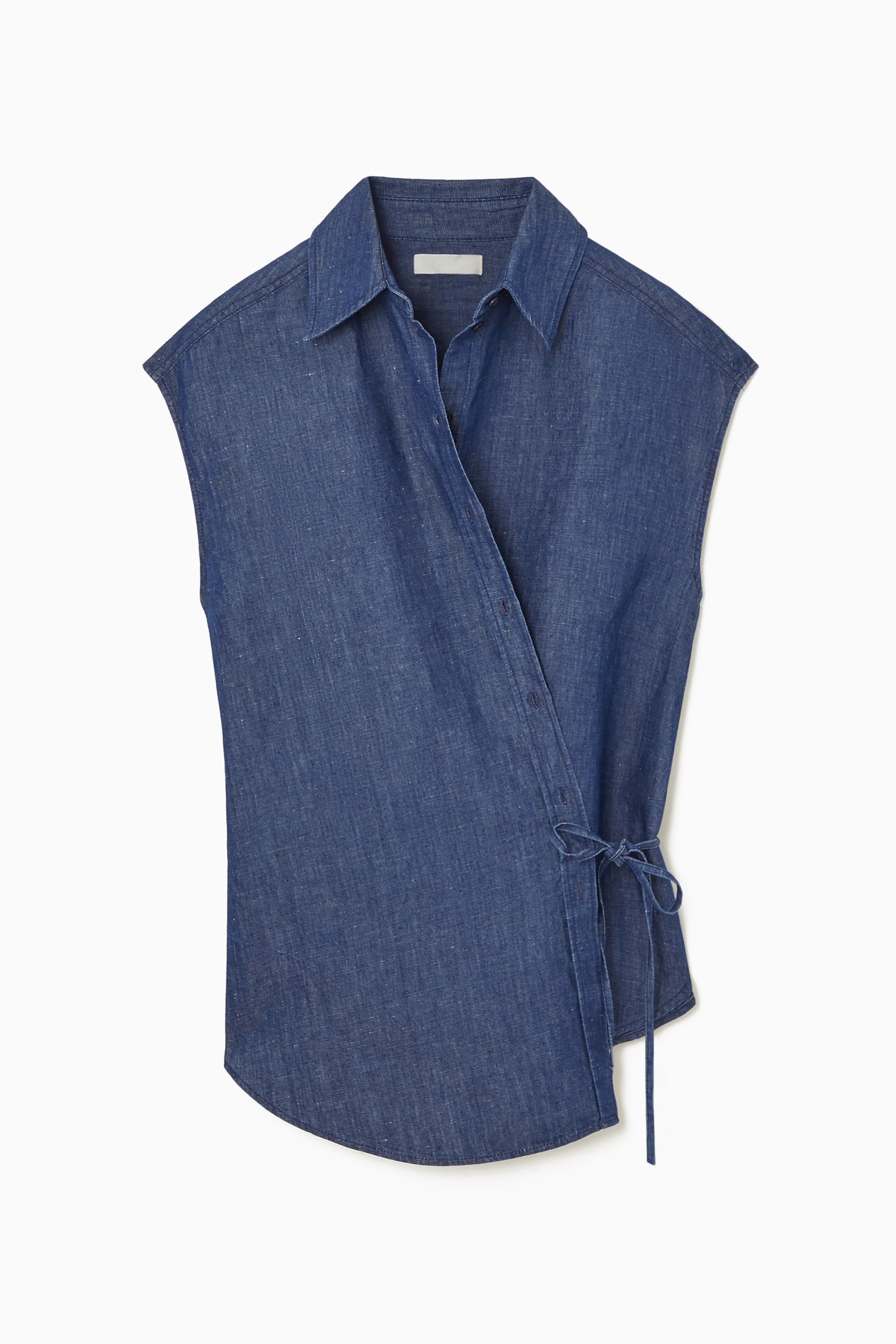 Agrandir l'image: CHEMISE REGULAR CACHE-CŒUR EN DENIM - BLEU - FEMME | H&M CH 1