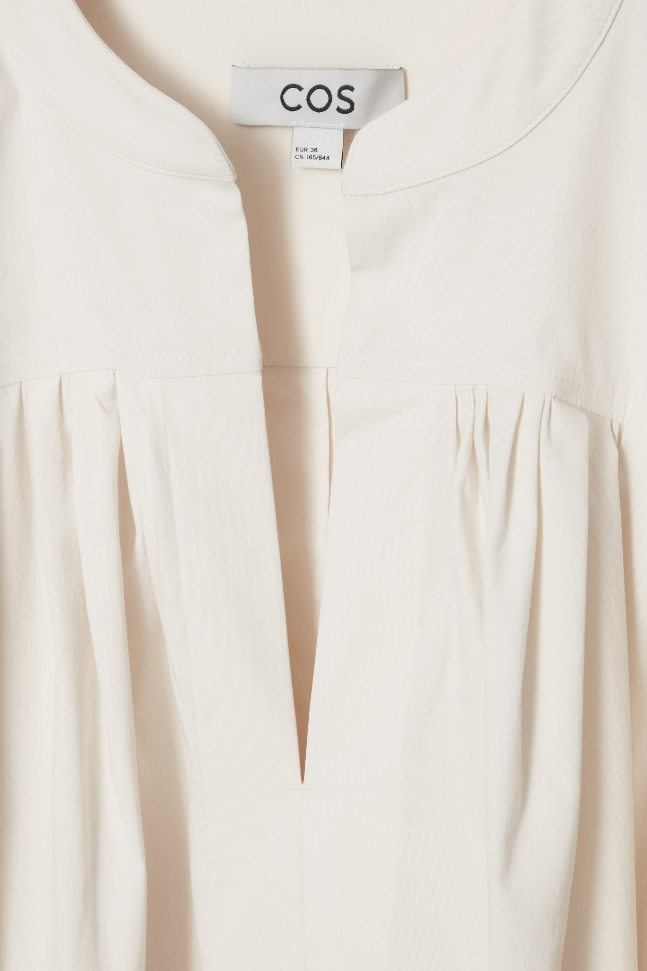 View larger image: PLEATED MINI TUNIC DRESS - WHITE - Ladies | H&M GB 3