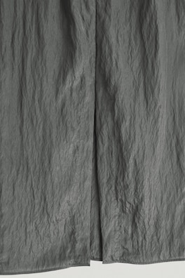 CRINKLED-SATIN PENCIL SKIRT — STEEL 1