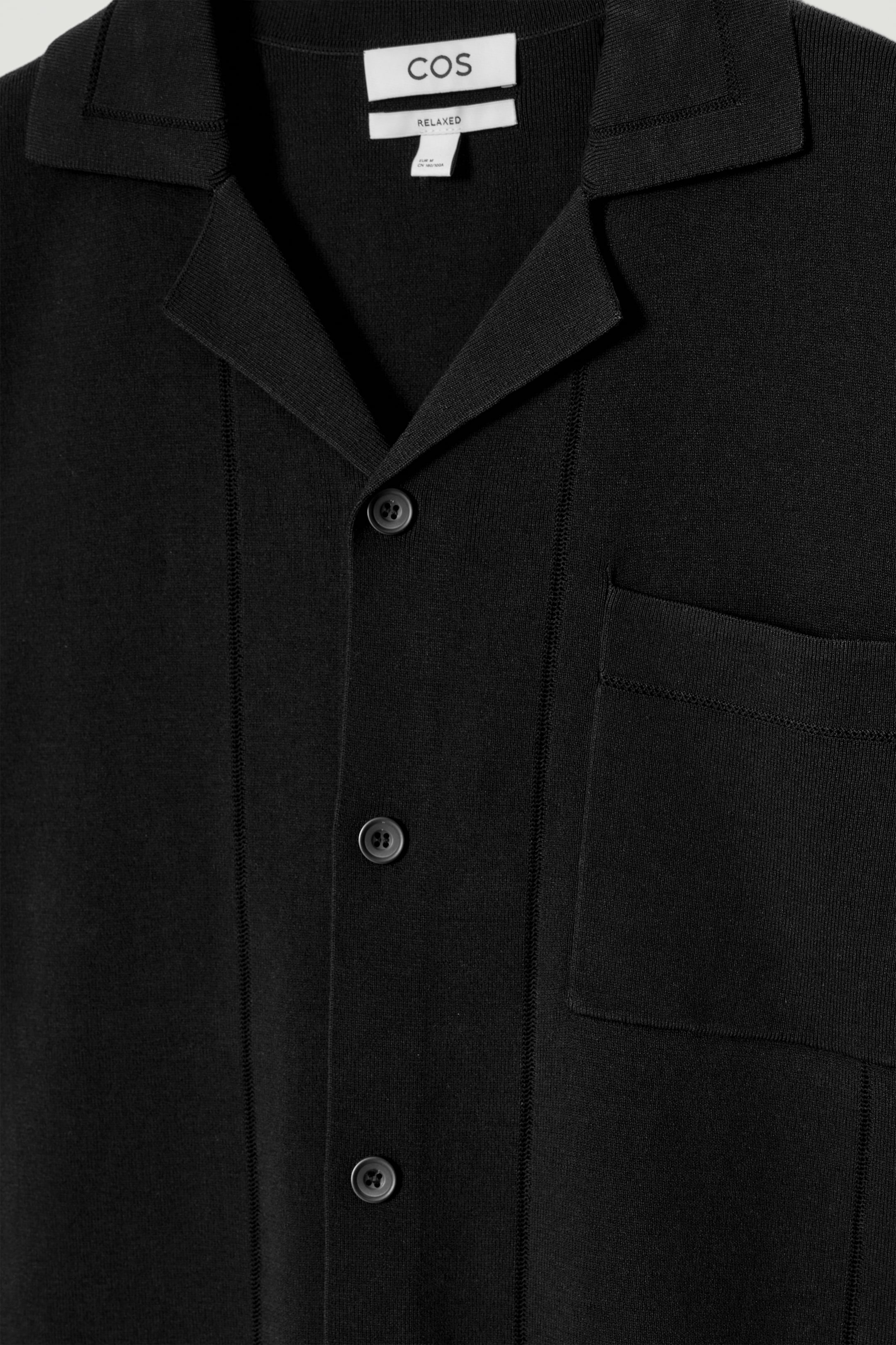 View larger image: POINTELLE-KNIT COTTON SHIRT - BLACK - Men | H&M GB 8