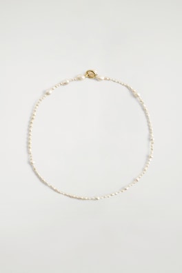 IRREGULAR FRESHWATER PEARL NECKLACE — PEARL / GOLD 3