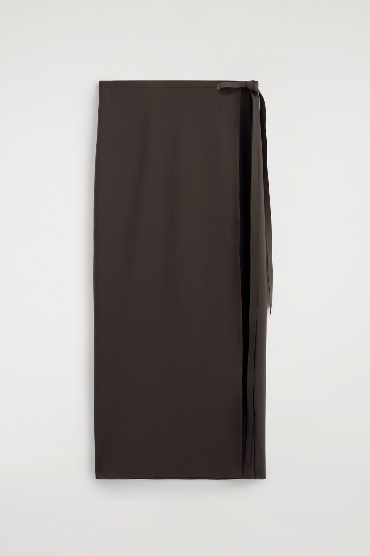 SARONG WRAP SKIRT — DARK BROWN