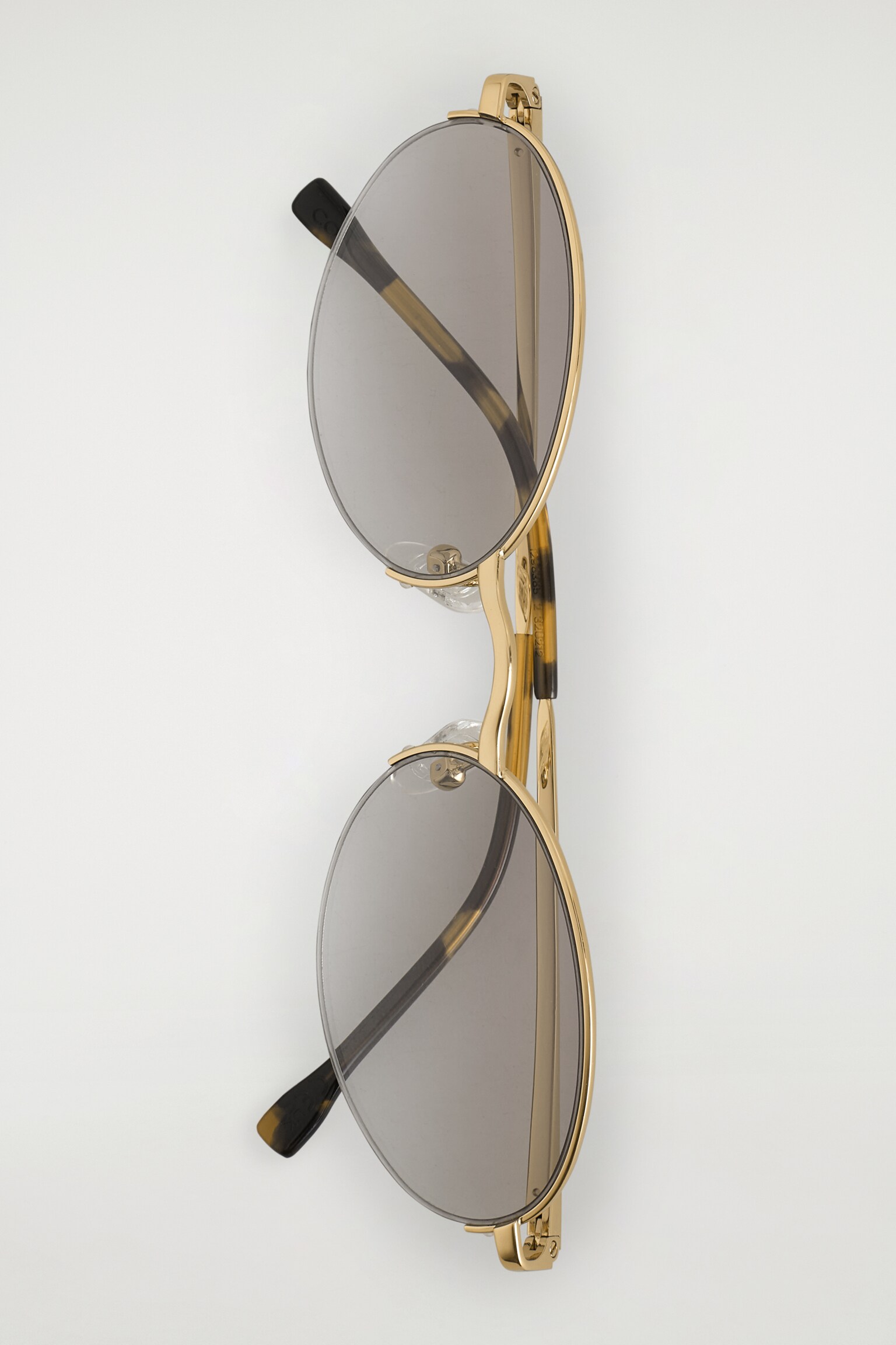 LUNETTES DE SOLEIL OVALES À MONTURE MÉTALLIQUE - OR / MOTIF ÉCAILLE - 4