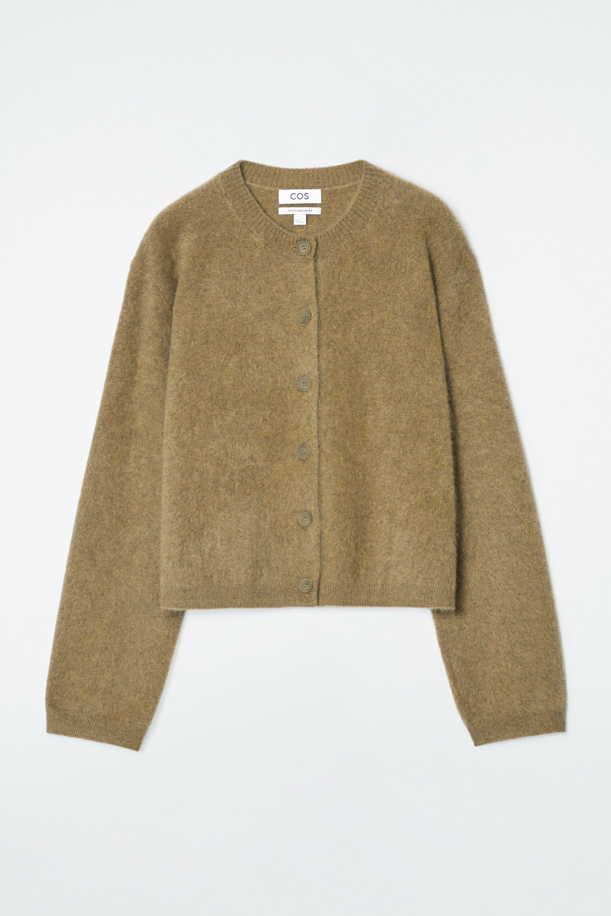 トップス Brushed Cashmere Cardigan BRUSHED-CASHMERE CARDIGAN - DARK BROWN | COS