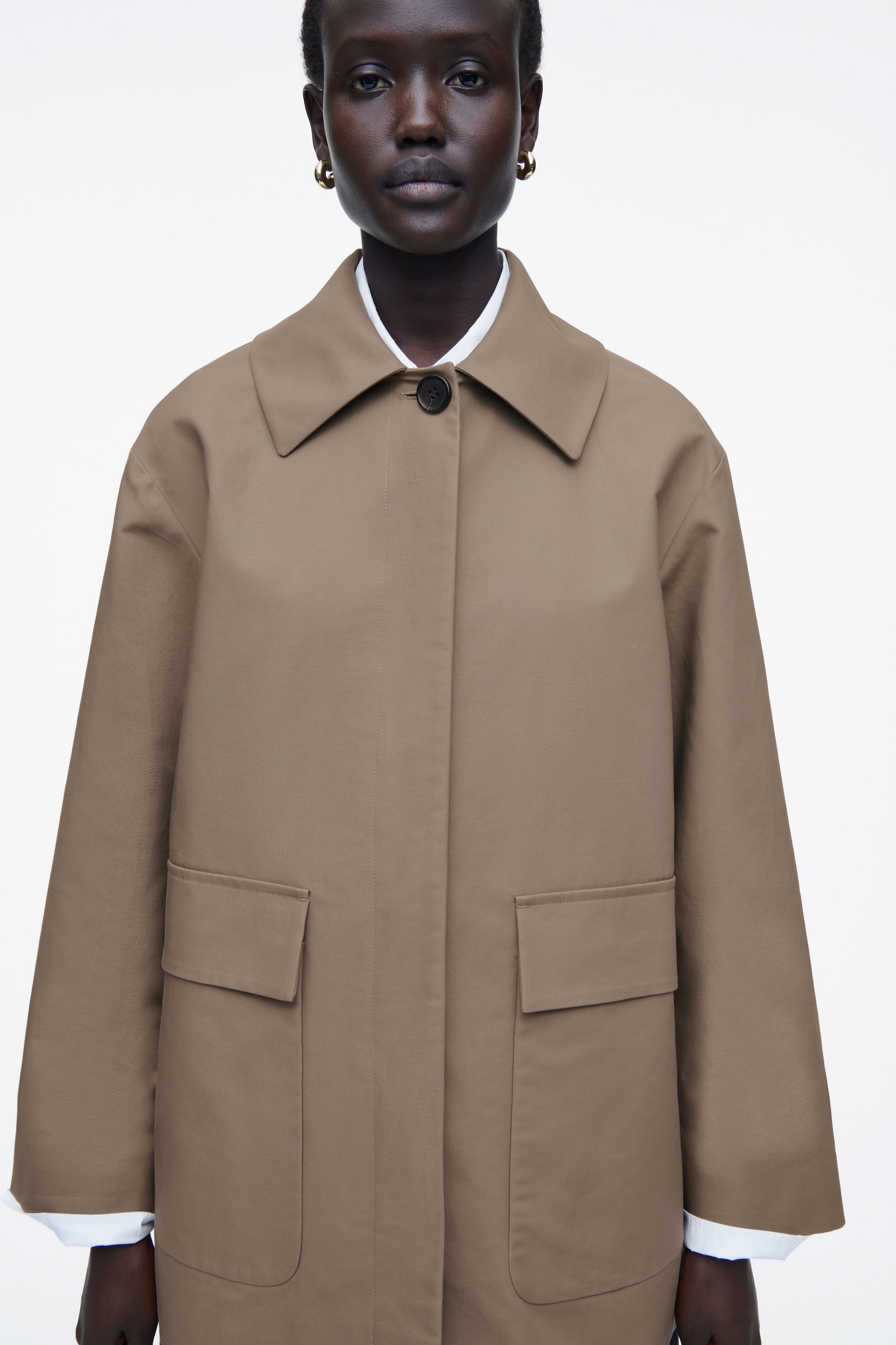 COLLARED COTTON CAR JACKET