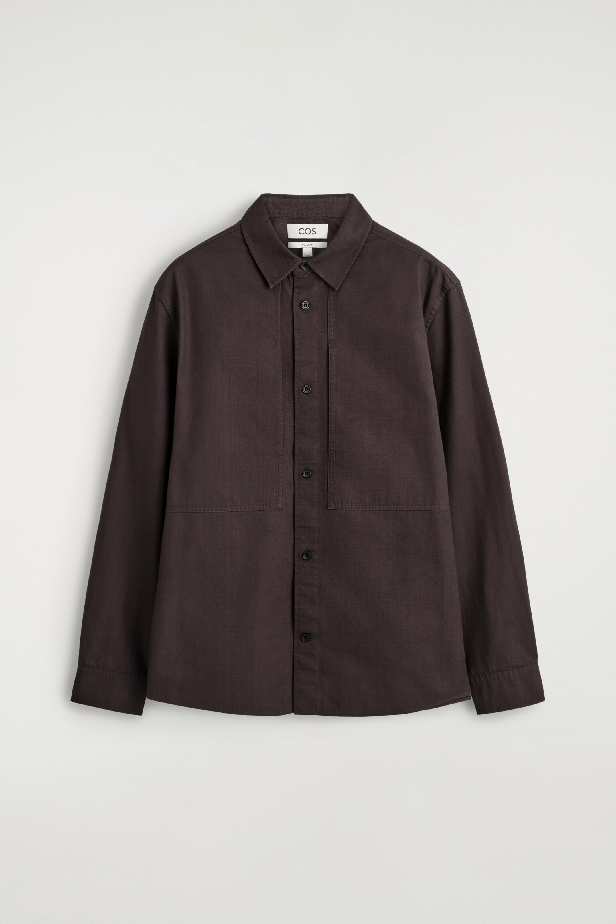 Ver imagem maior: POCKET-DETAIL COTTON SHIRT - DARK BROWN - HOMEM | H&M PT 1