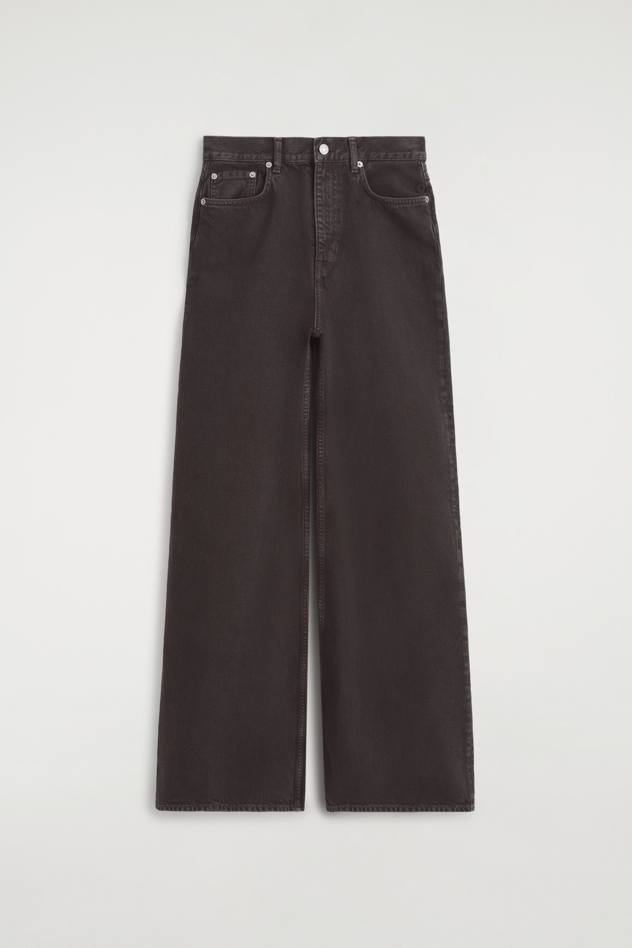 DIAL WIDE-LEG JEANS — BROWN