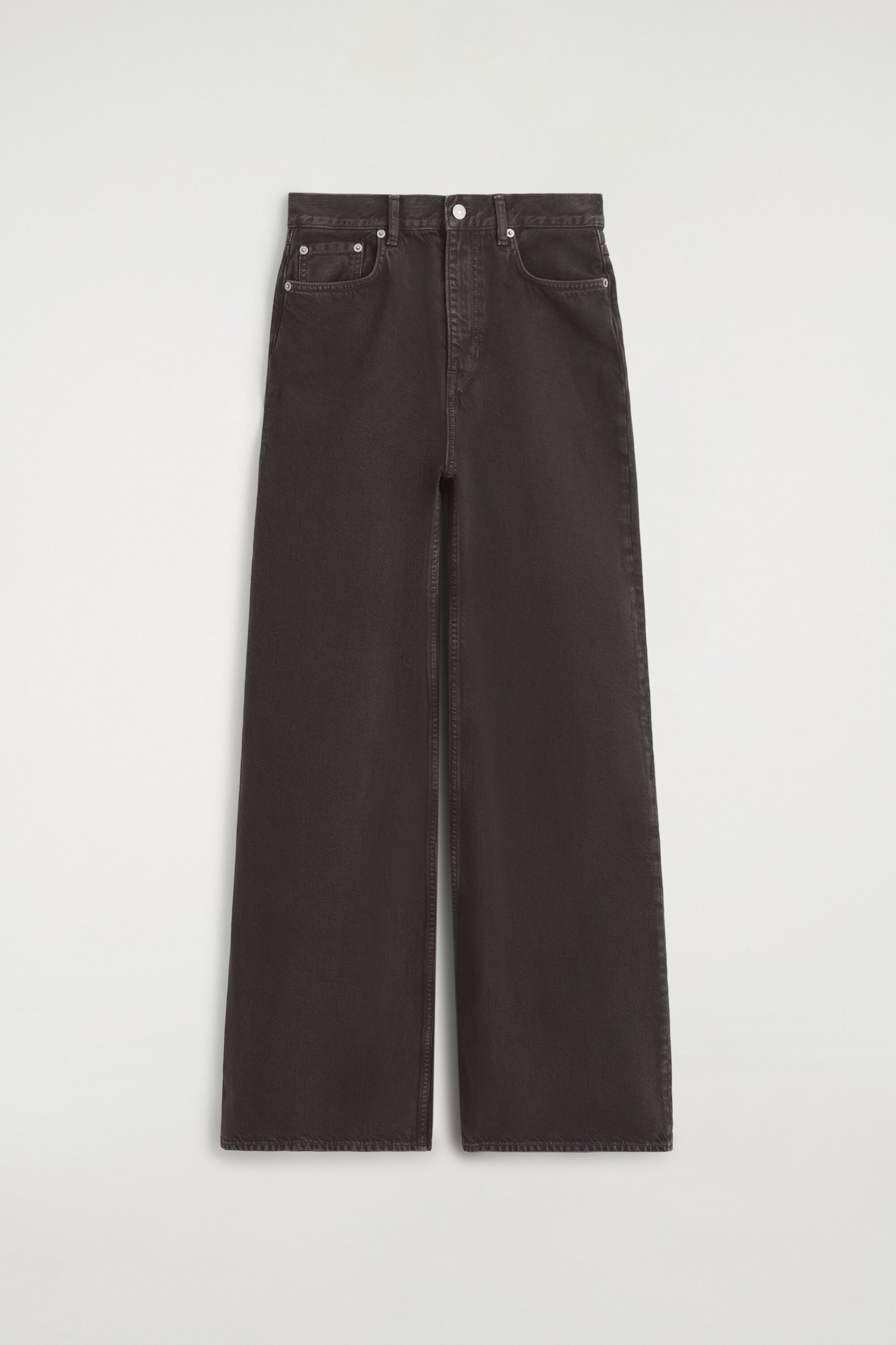 DIAL WIDE-LEG JEANS BROWN - COS