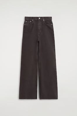 DIAL WIDE-LEG JEANS — BROWN 12