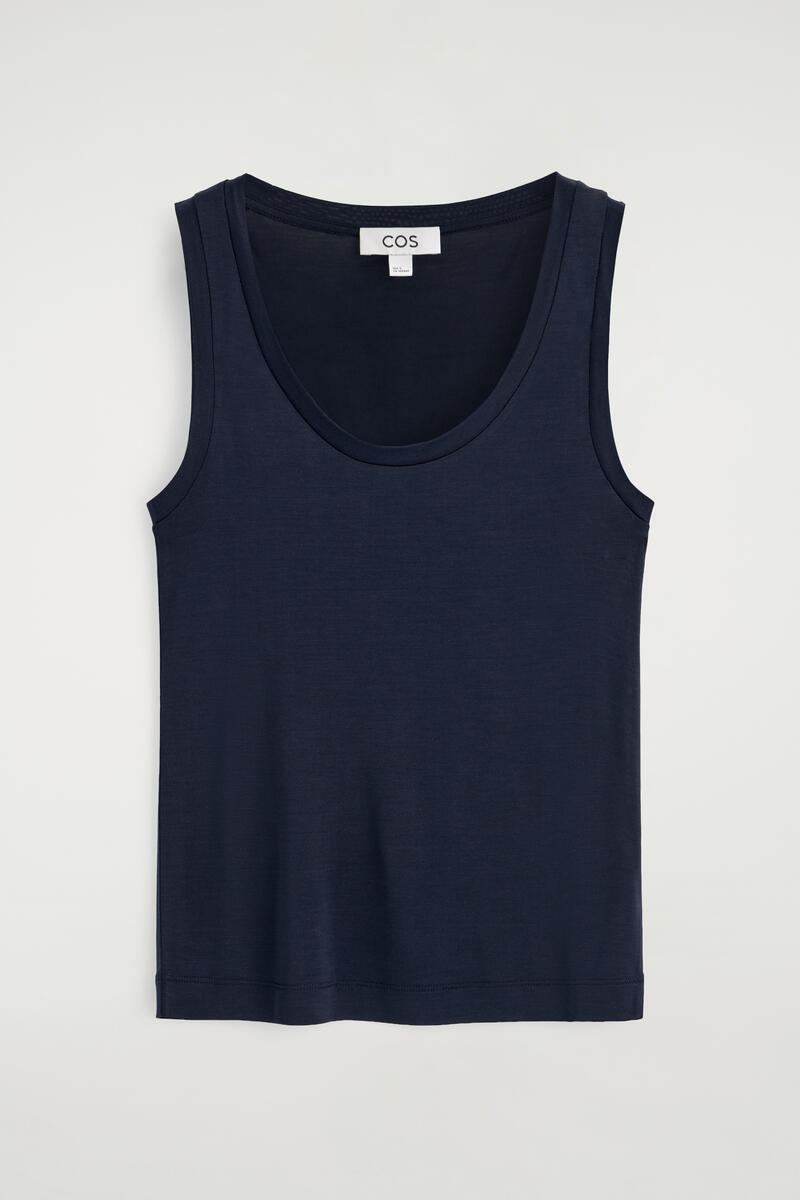 Scoop-Neck Silk-Jersey Tank Top