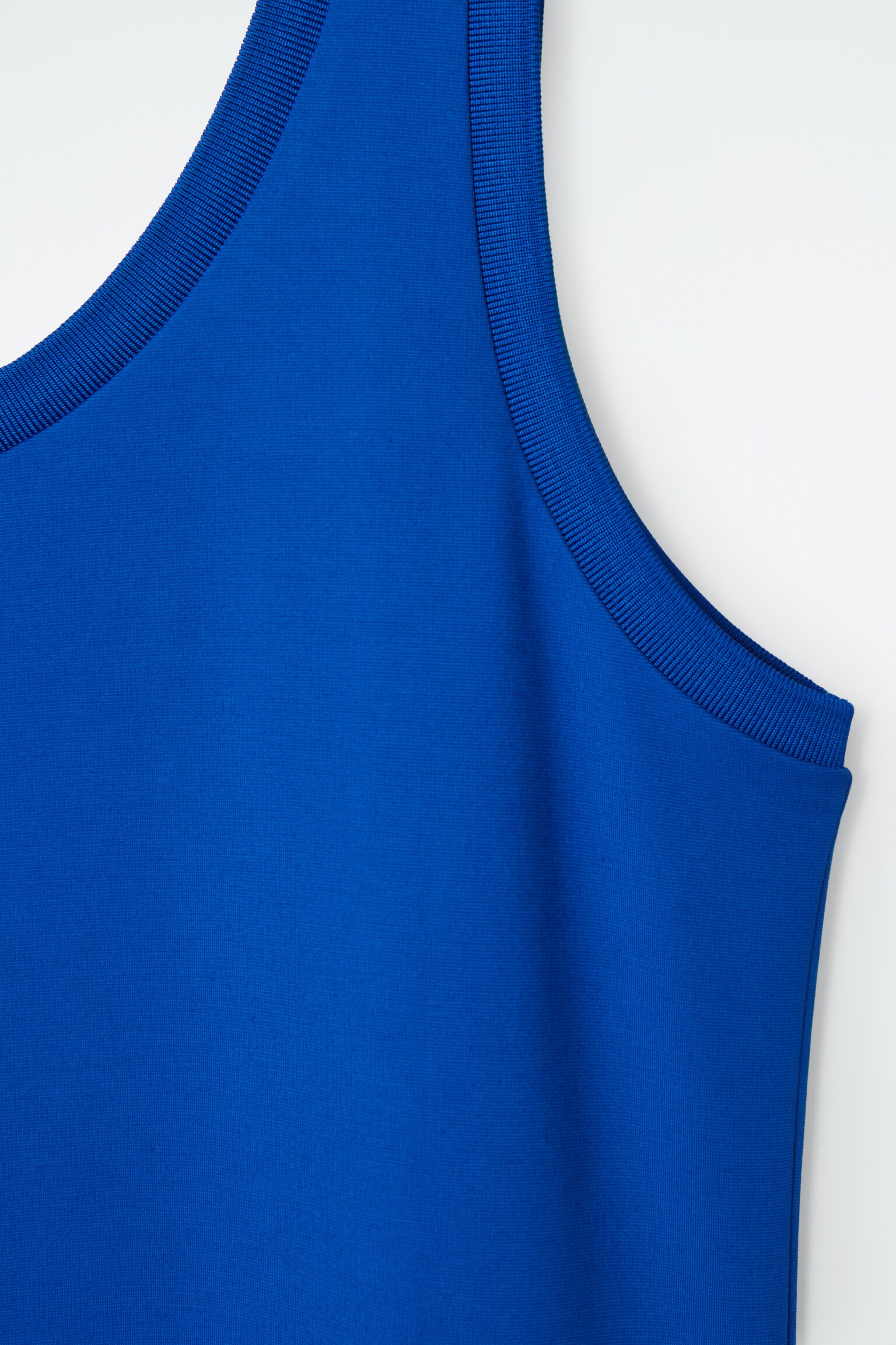 SCOOP-NECK JERSEY MIDI DRESS - BLUE/BLACK/WHITE - 2