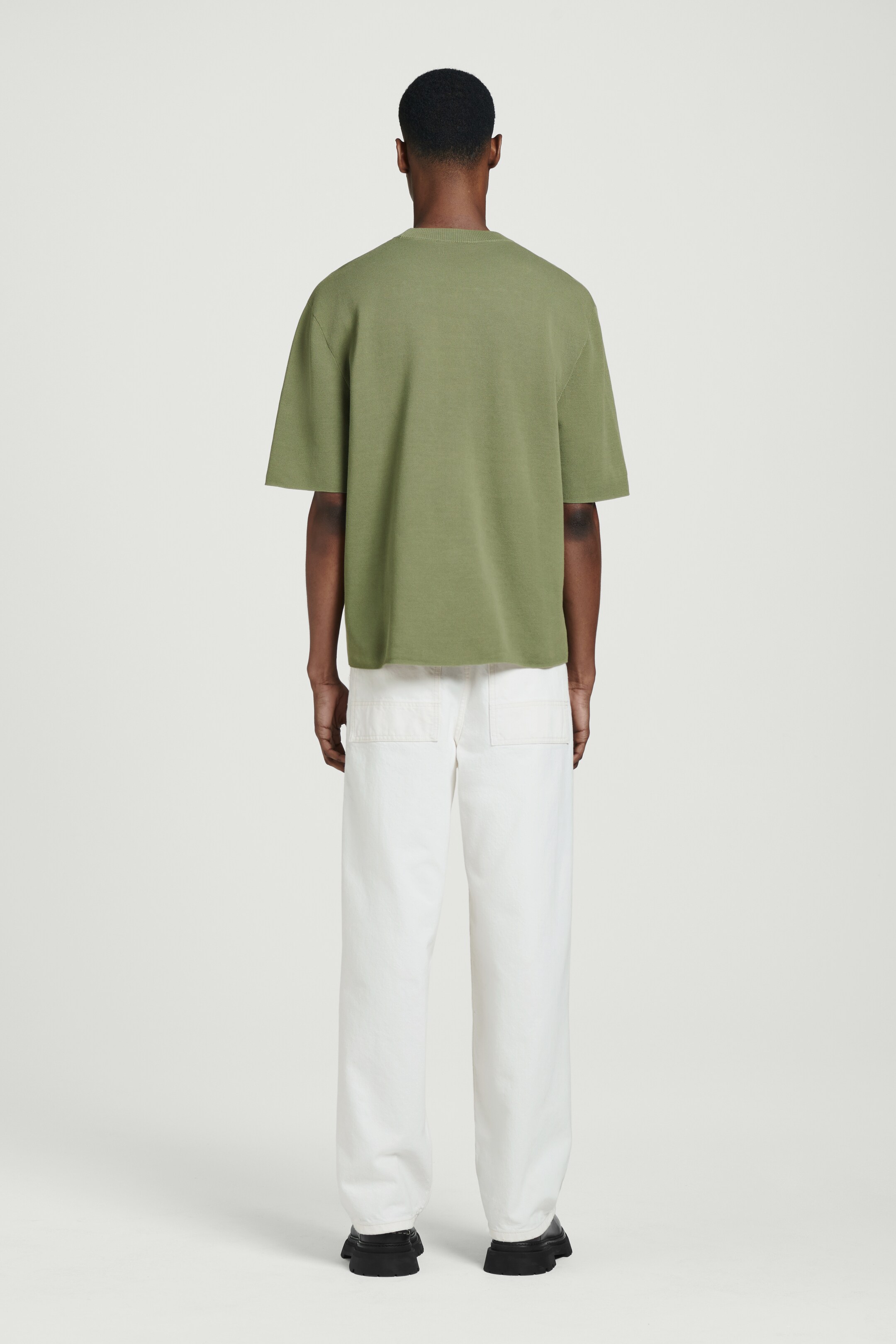 Ingrandisci l'immagine: RELAXED DOUBLE-FACED KNIT T-SHIRT - GREEN - UOMO | H&M CH 4