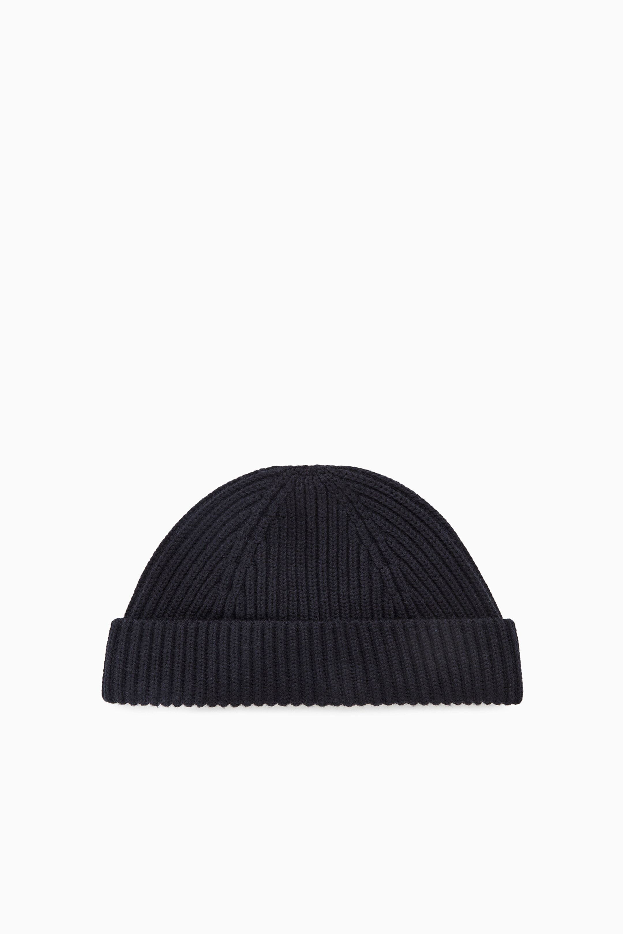 View larger image: SHORT MERINO WOOL BEANIE - NAVY - Men | H&M GB 1