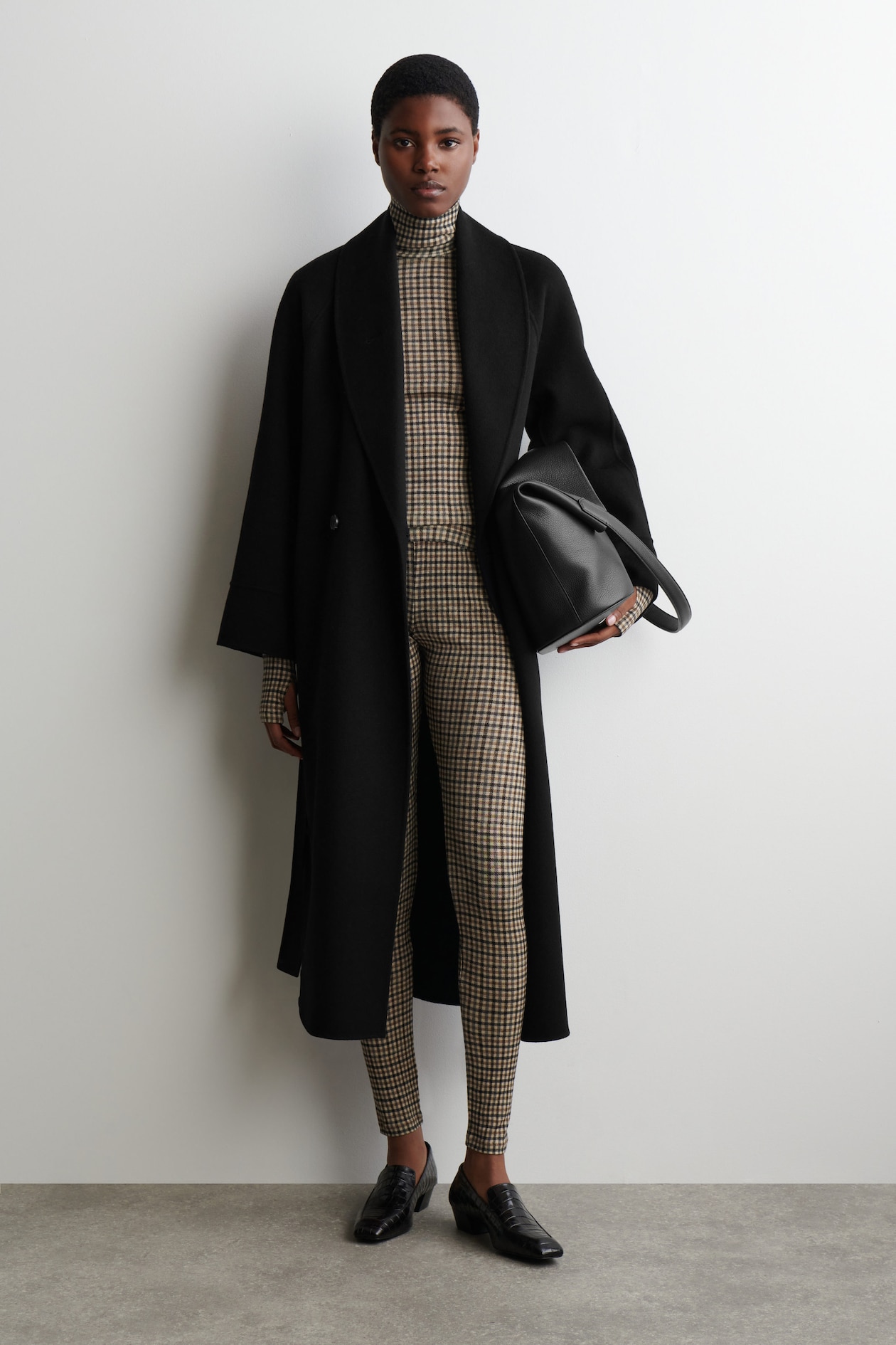 LEGGINGS IN LANA MERINO - BEIGE / QUADRI | COS IT