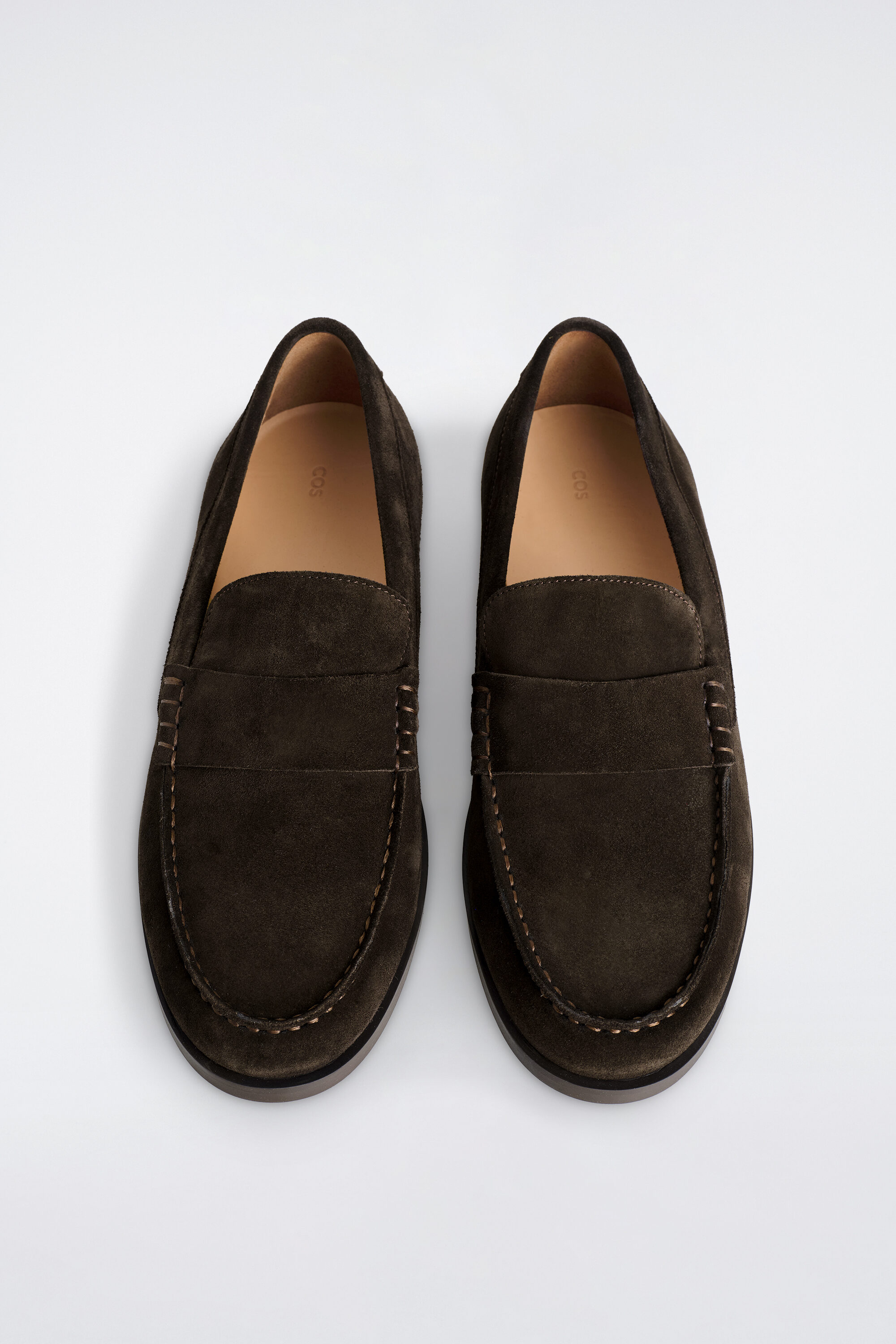 Leather Penny Loafers - Brown