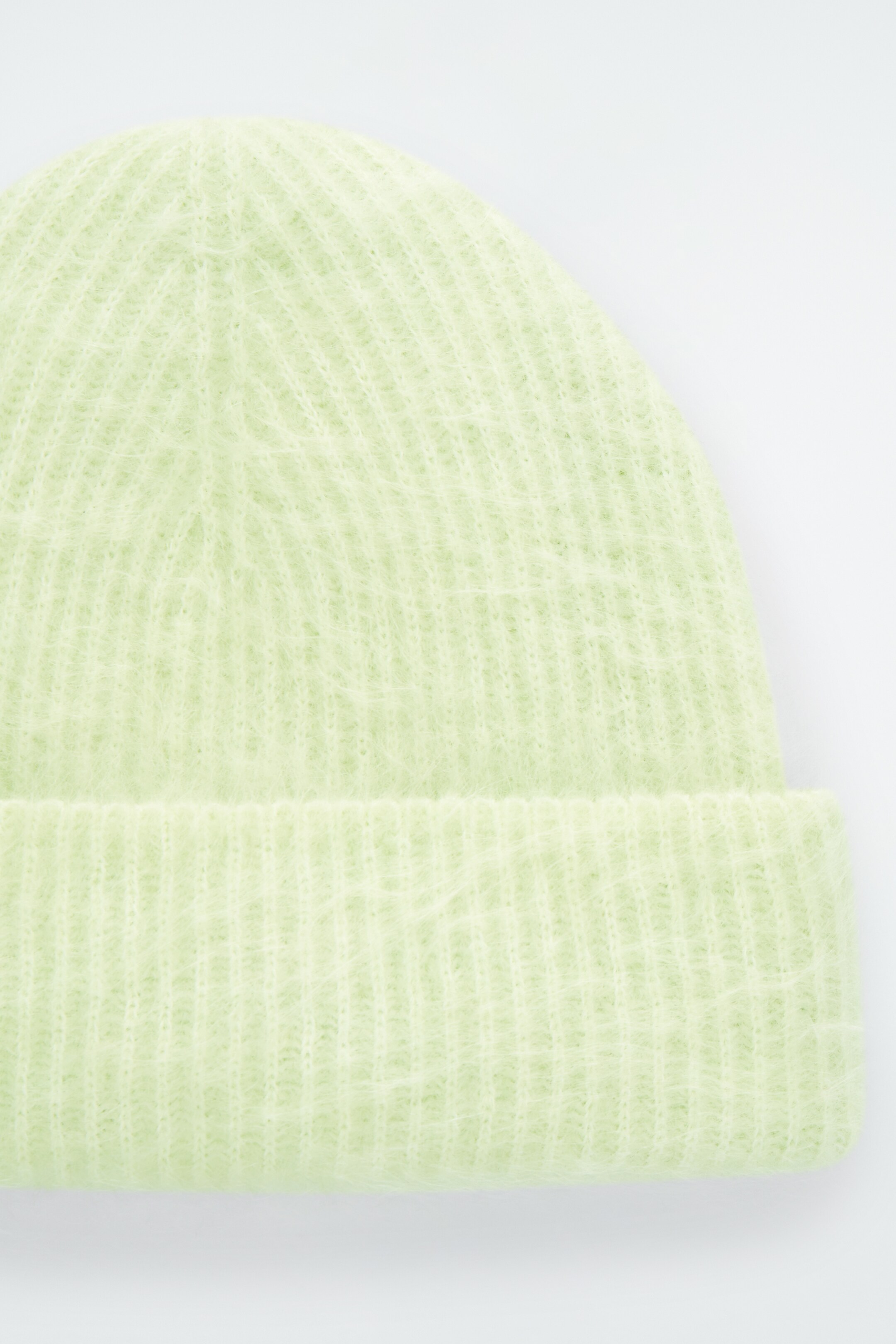 Ver imagem maior: GORRO DE MOHAIR CANELADO - VERDE CLARO - SENHORA | H&M PT 4