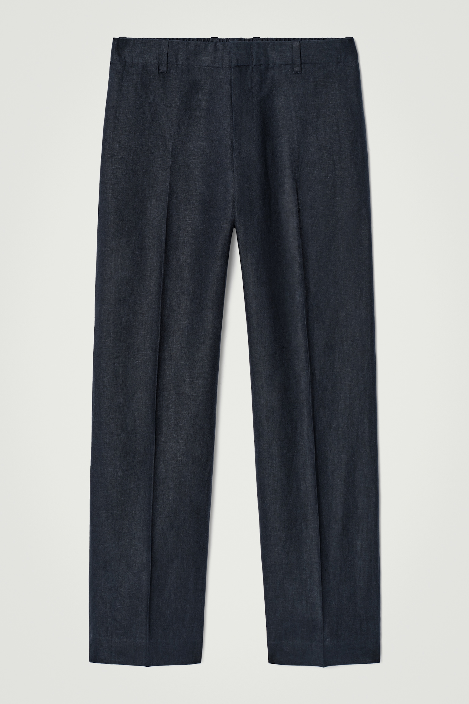PANTALONES RECTOS DE LINO ELÁSTICOS - AZUL MARINO/NEGRO/MARRÓN - 2