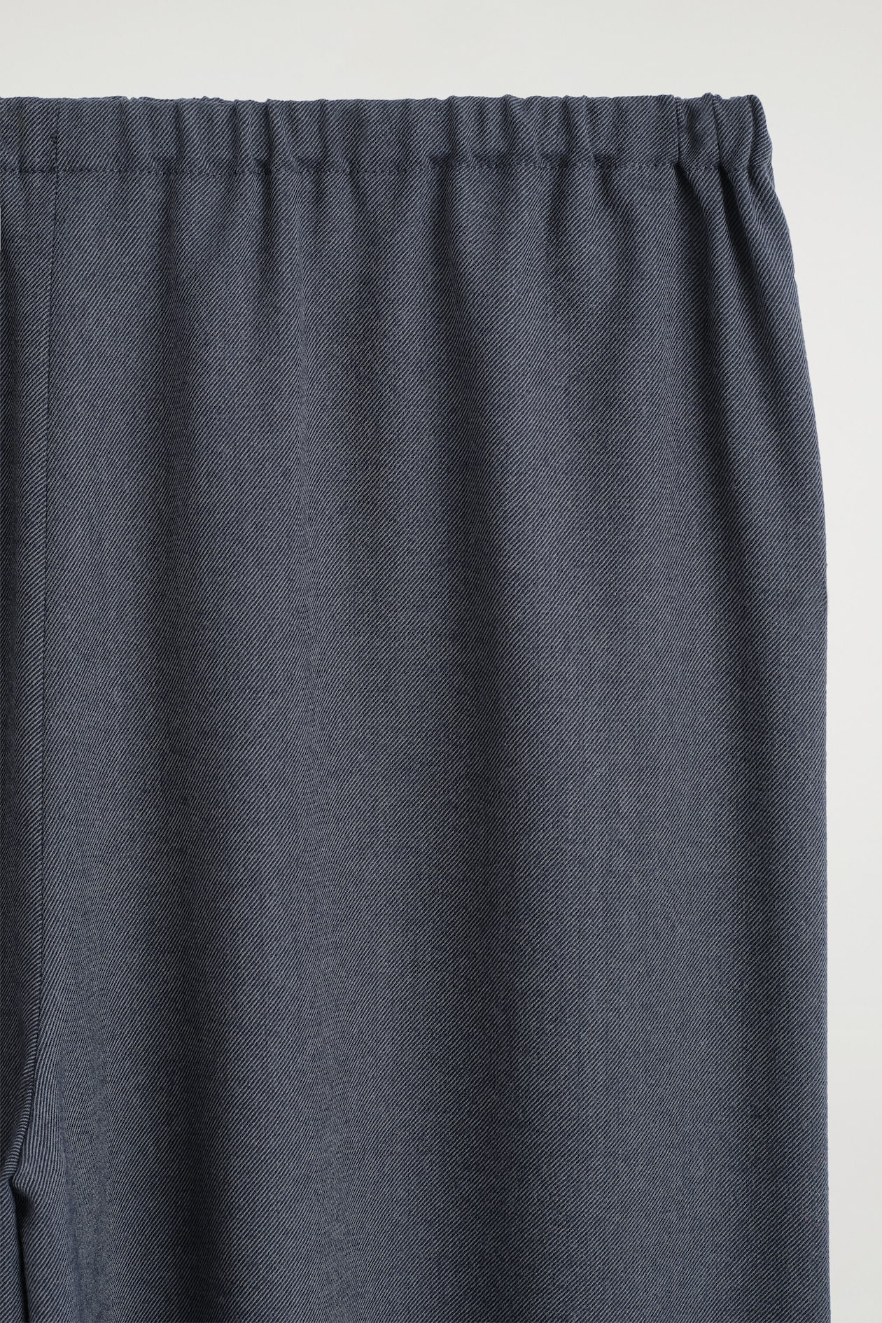 WOOL-BLEND WIDE-LEG PANTS — BLUE-GRAY