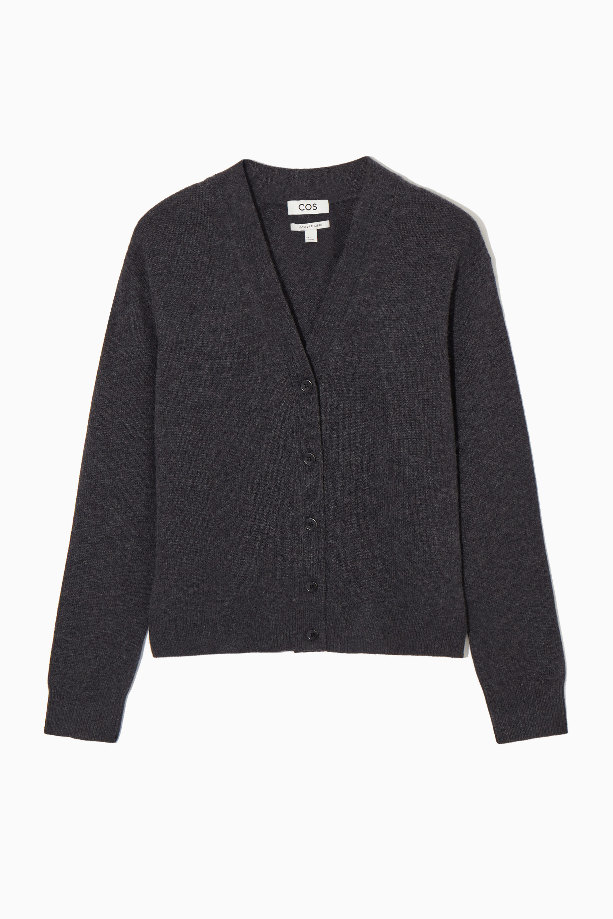 PURE CASHMERE CARDIGAN - DARK GREY | COS