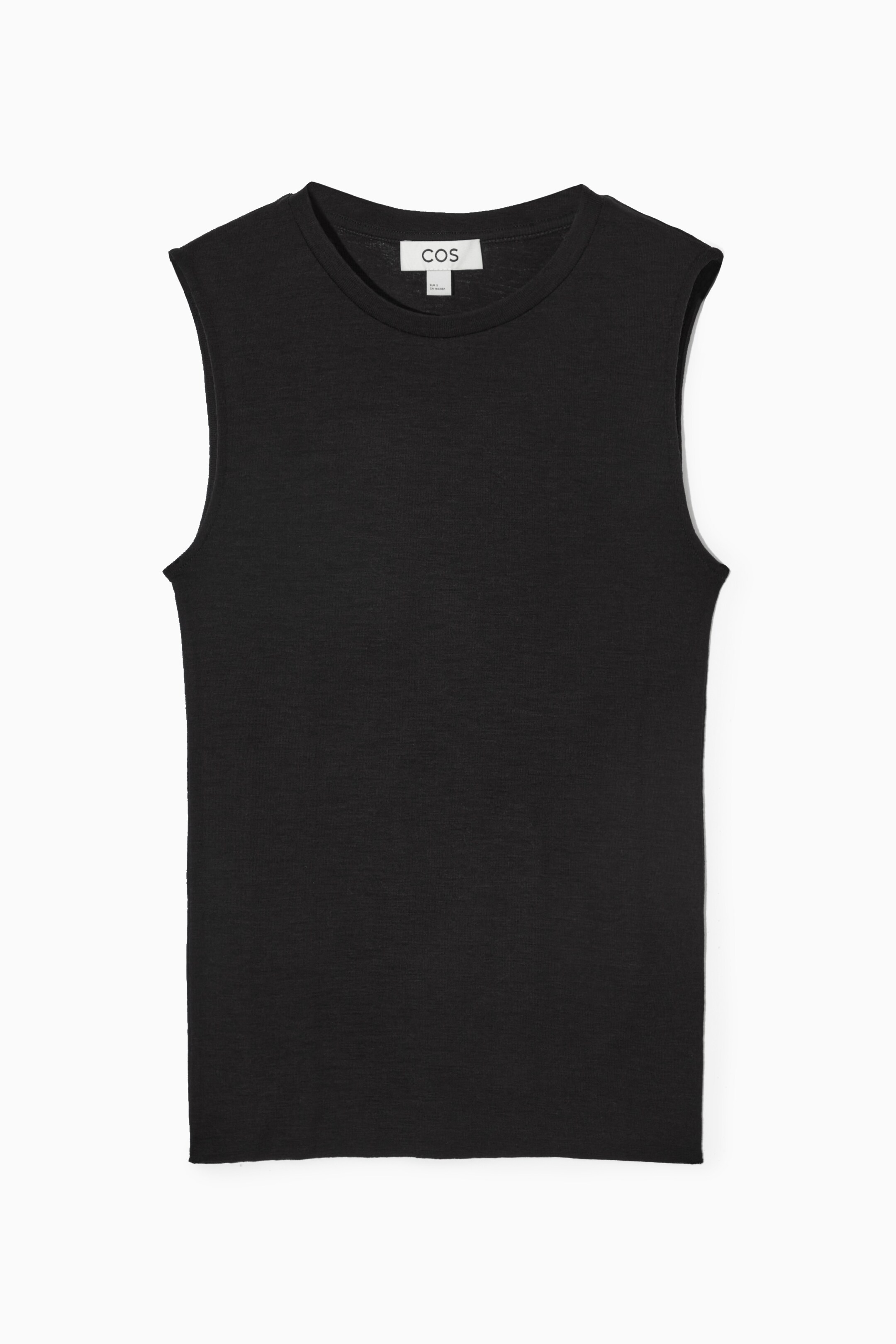View larger image: MERINO WOOL KNITTED TANK TOP - BLACK - Ladies | H&M GB 1