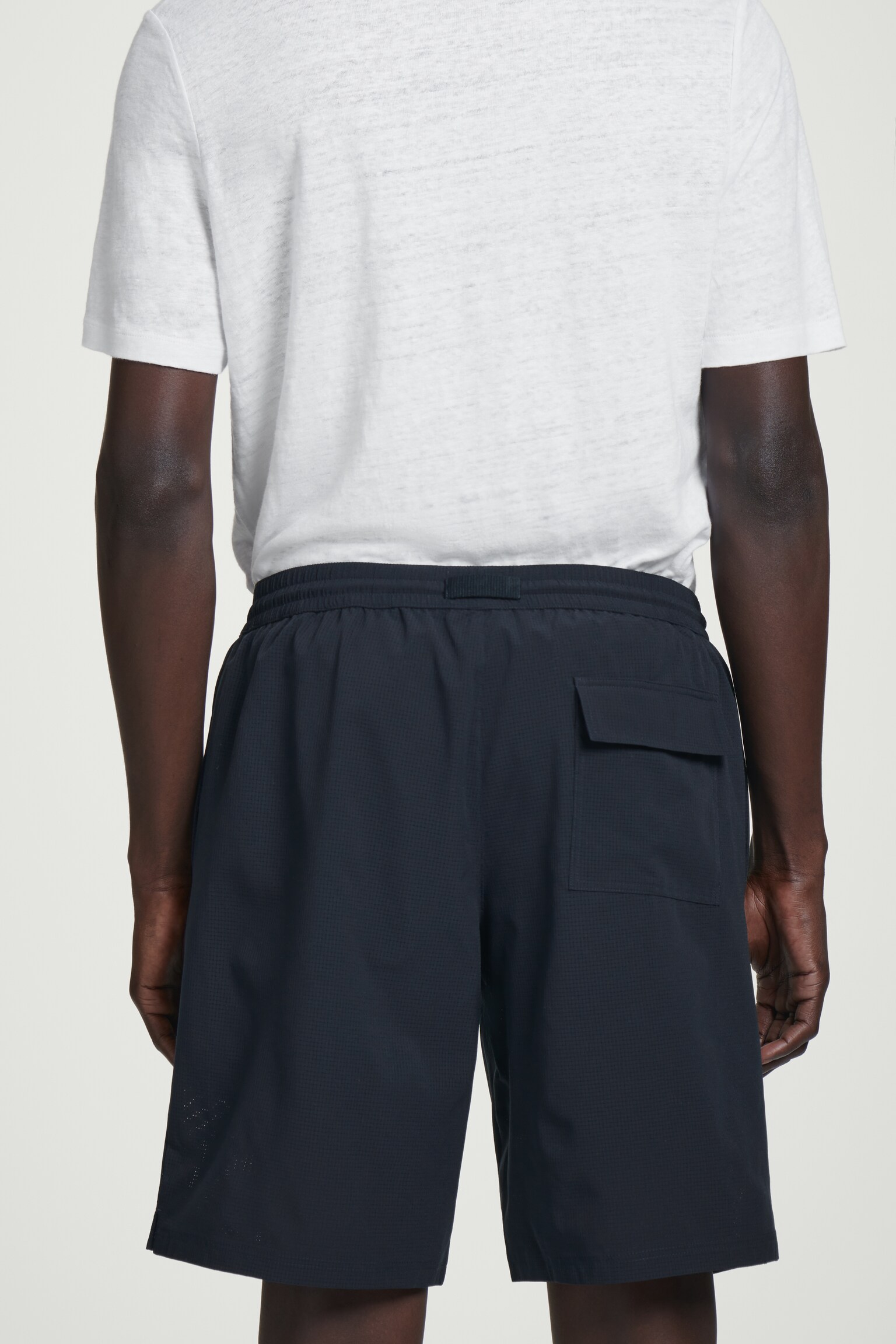 SHORT DE BAIN PERFORÉ - BLEU MARINE - 5