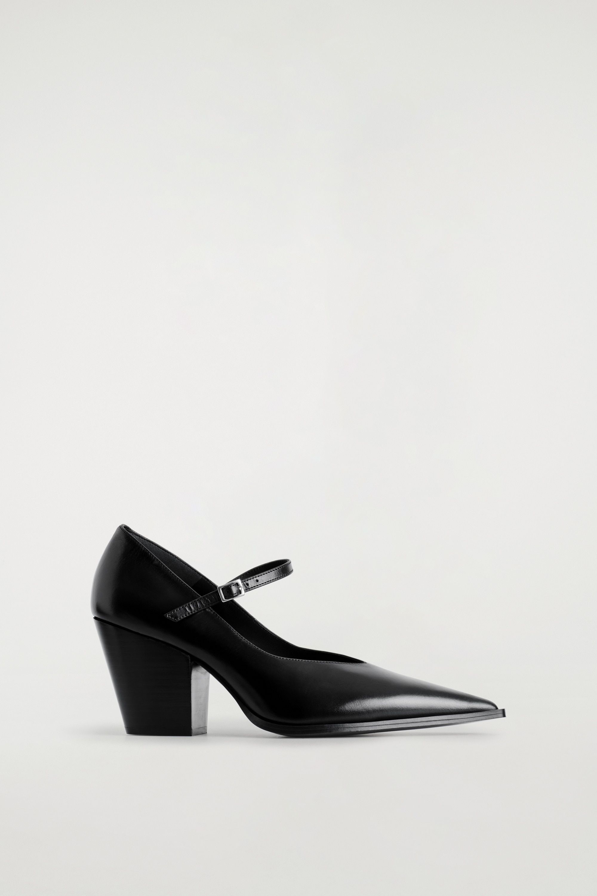 MARY JANES AUS LEDER MIT ABSATZ - SCHWARZ/DARK BROWN