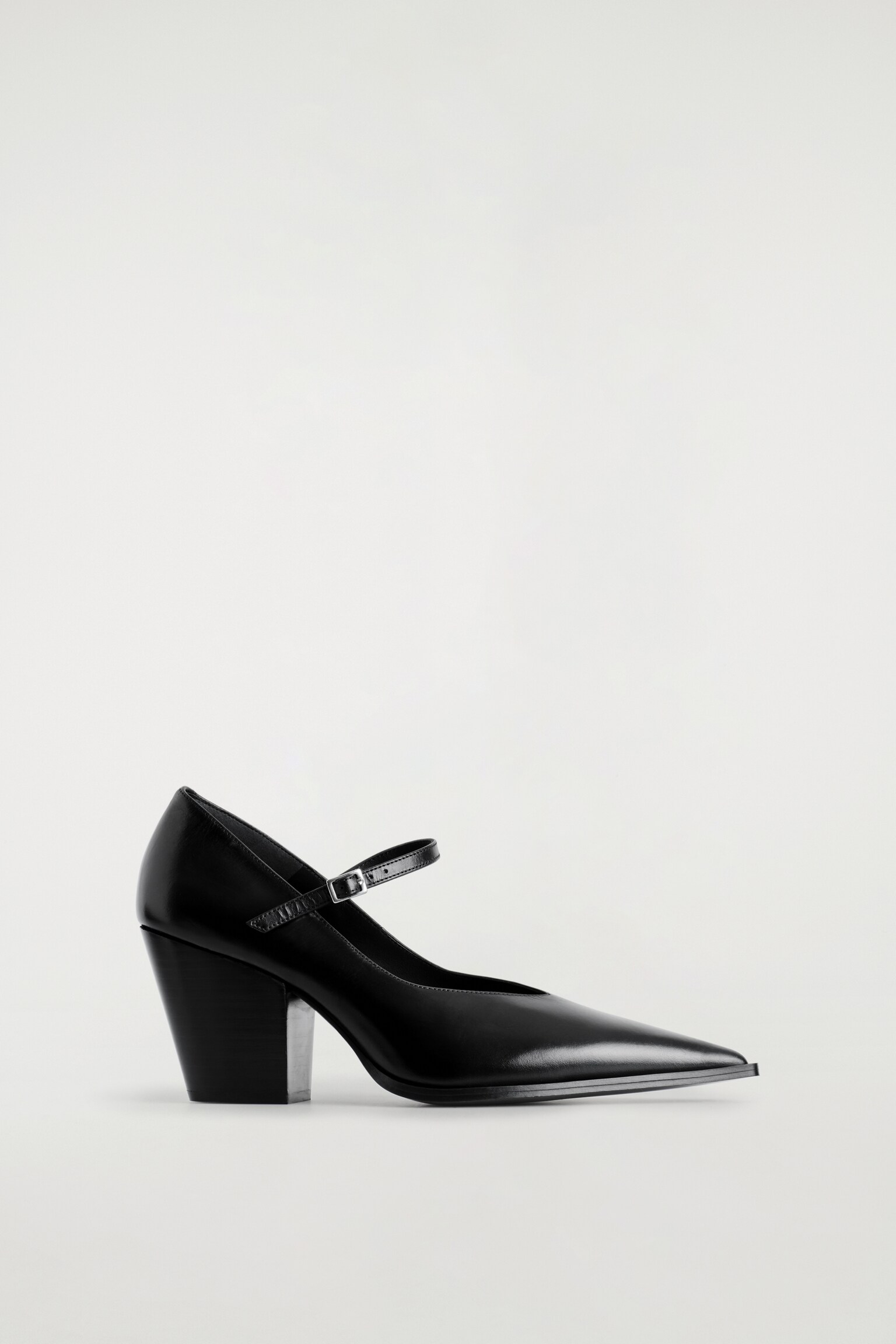 ZAPATOS MARY JANE DE PIEL CON TACÓN - NEGRO/DARK BROWN - 2