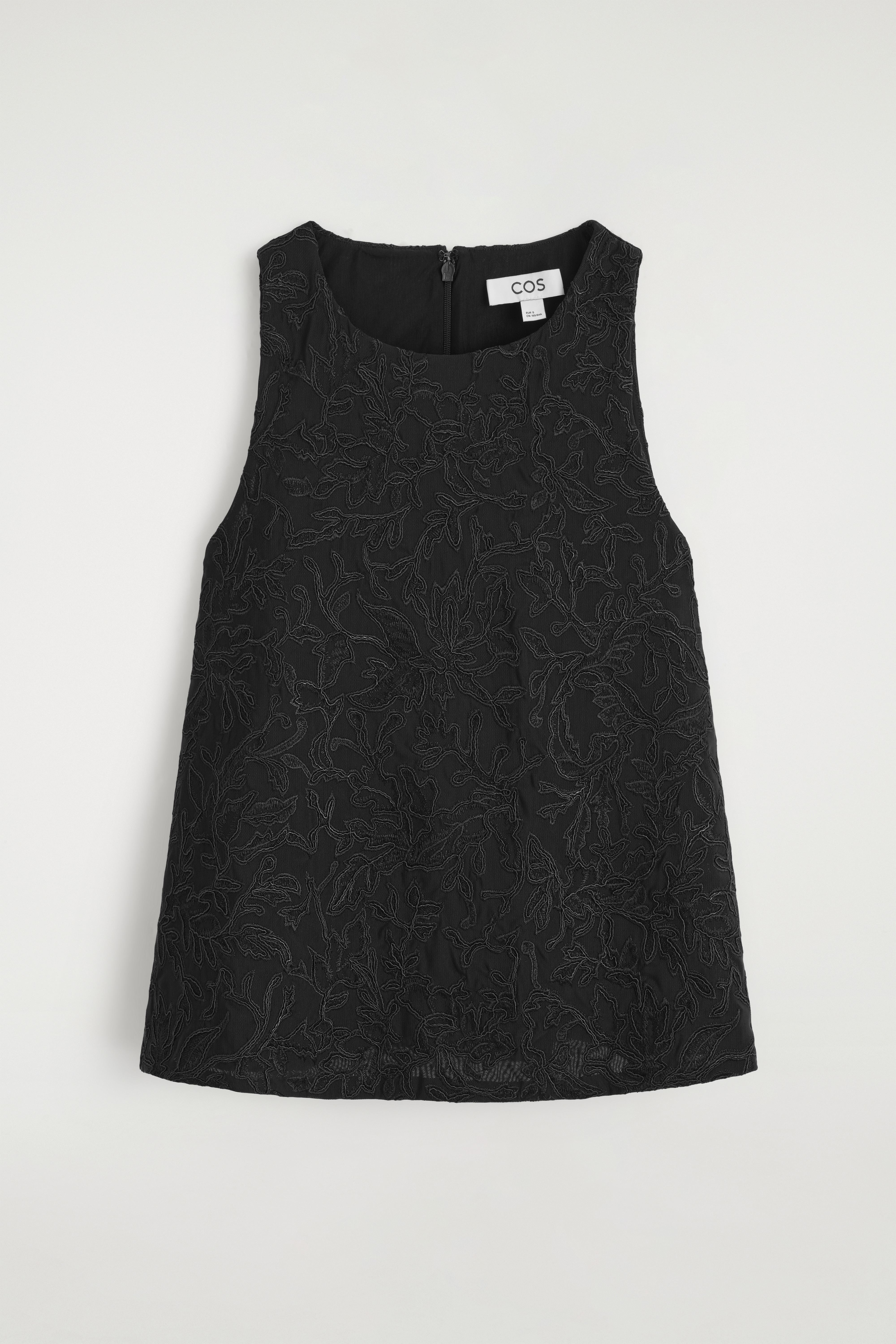 EMBROIDERED MESH TOP