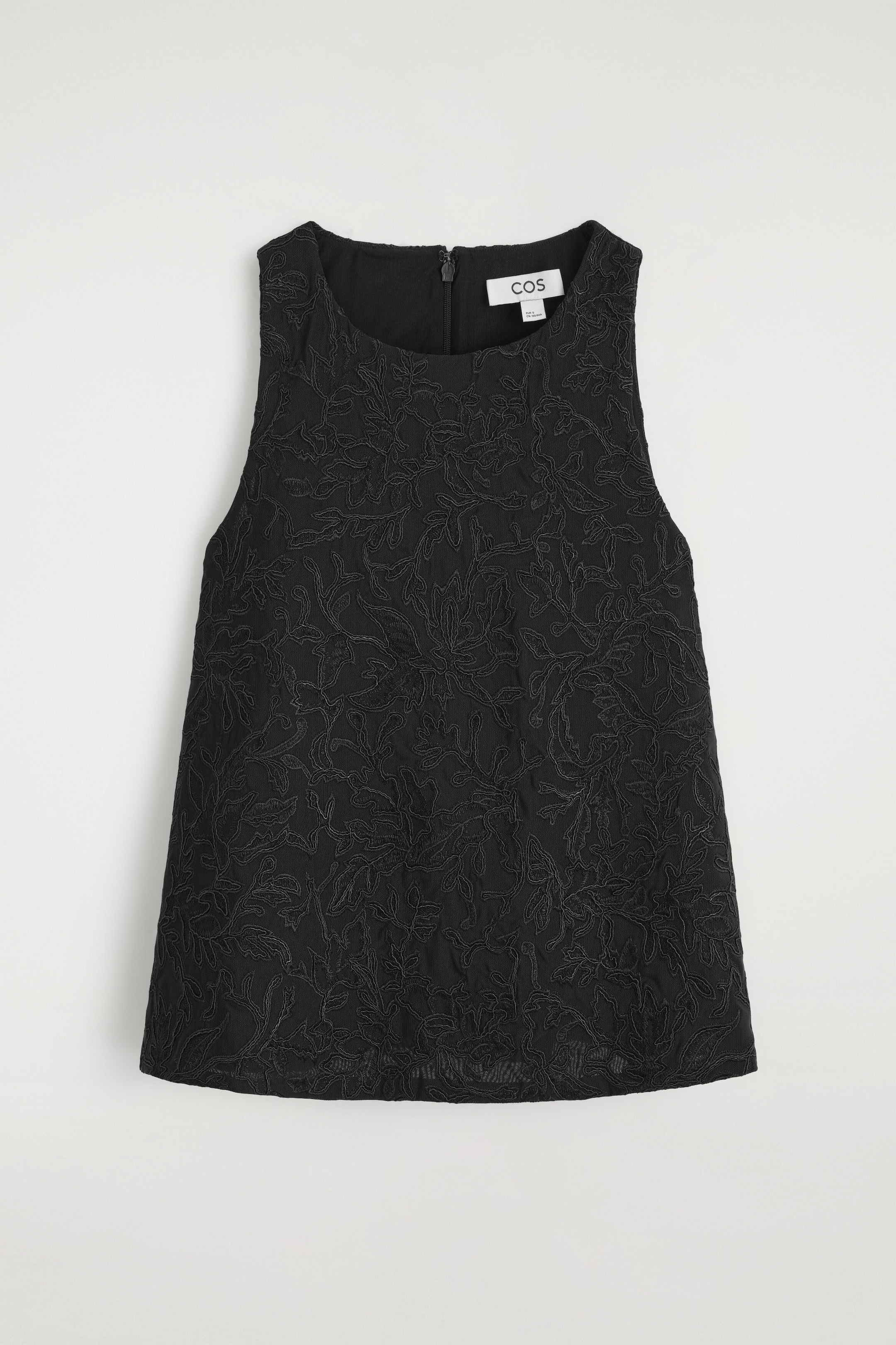 EMBROIDERED MESH TOP