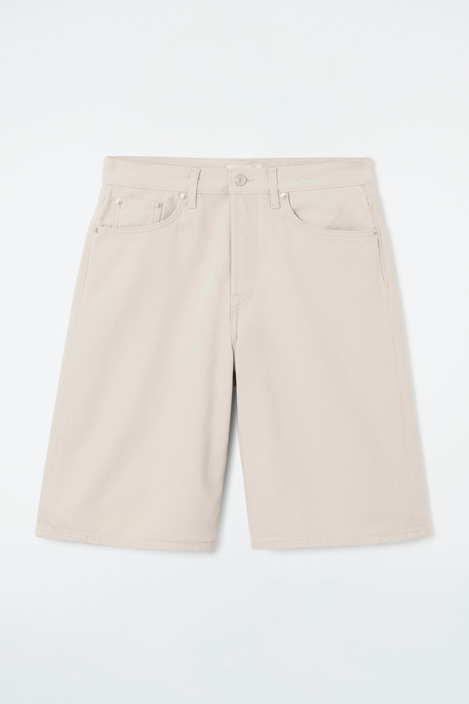 LANGE JEANSSHORTS - HELLES BEIGE/HELLBLAU/Blau/KREIDEWEISS
