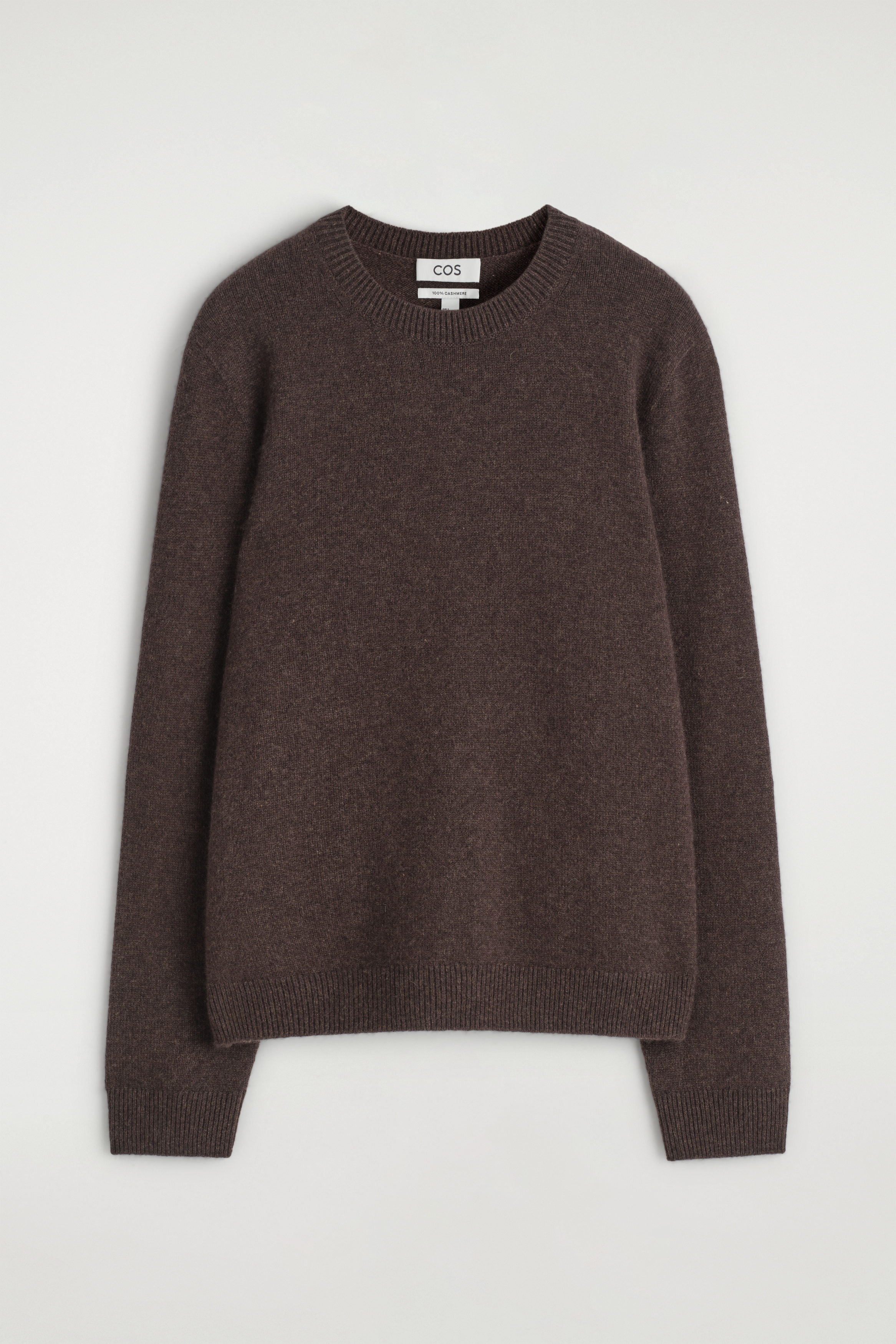 極厚 90s BALLY “Pure Cashmere” Rib Knit CHUNKY PURE CASHMERE CREW-NECK SWEATER - GRAY | COS