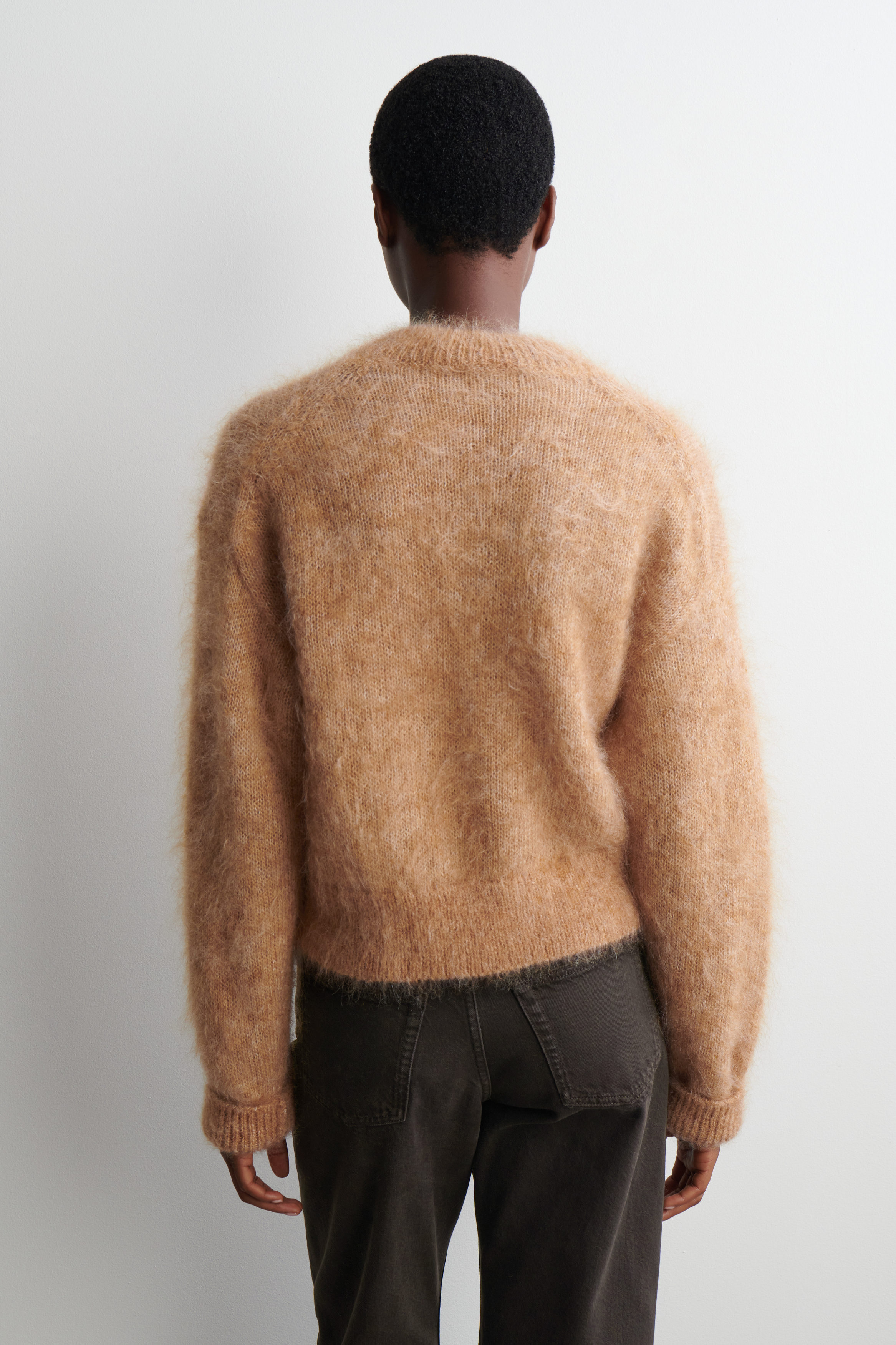 MOHAIR-WOOL CREW-NECK SWEATER - CAMEL MÉLANGE | COS US
