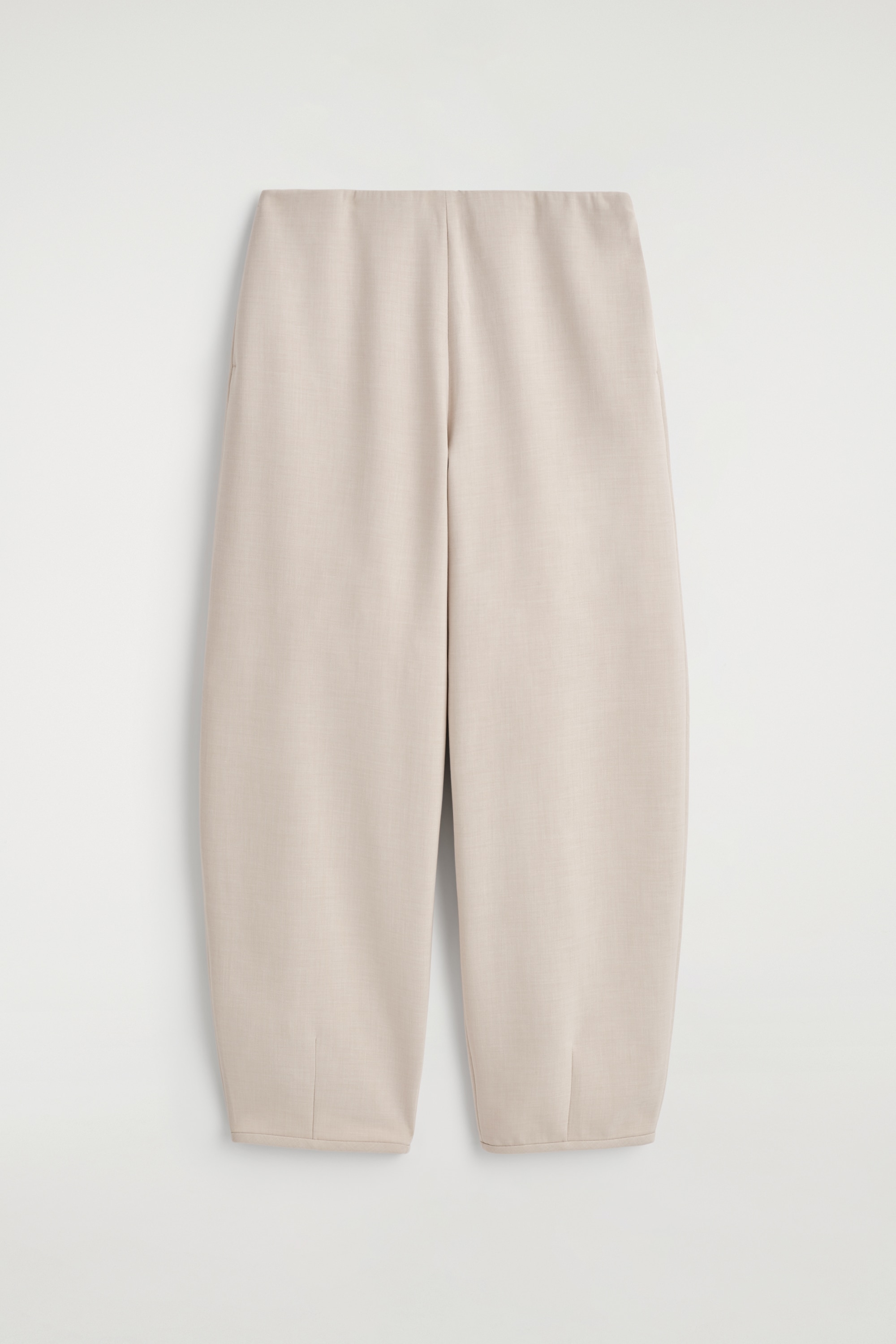 PANTALON BARREL - BEIGE CLAIR/CHARBON