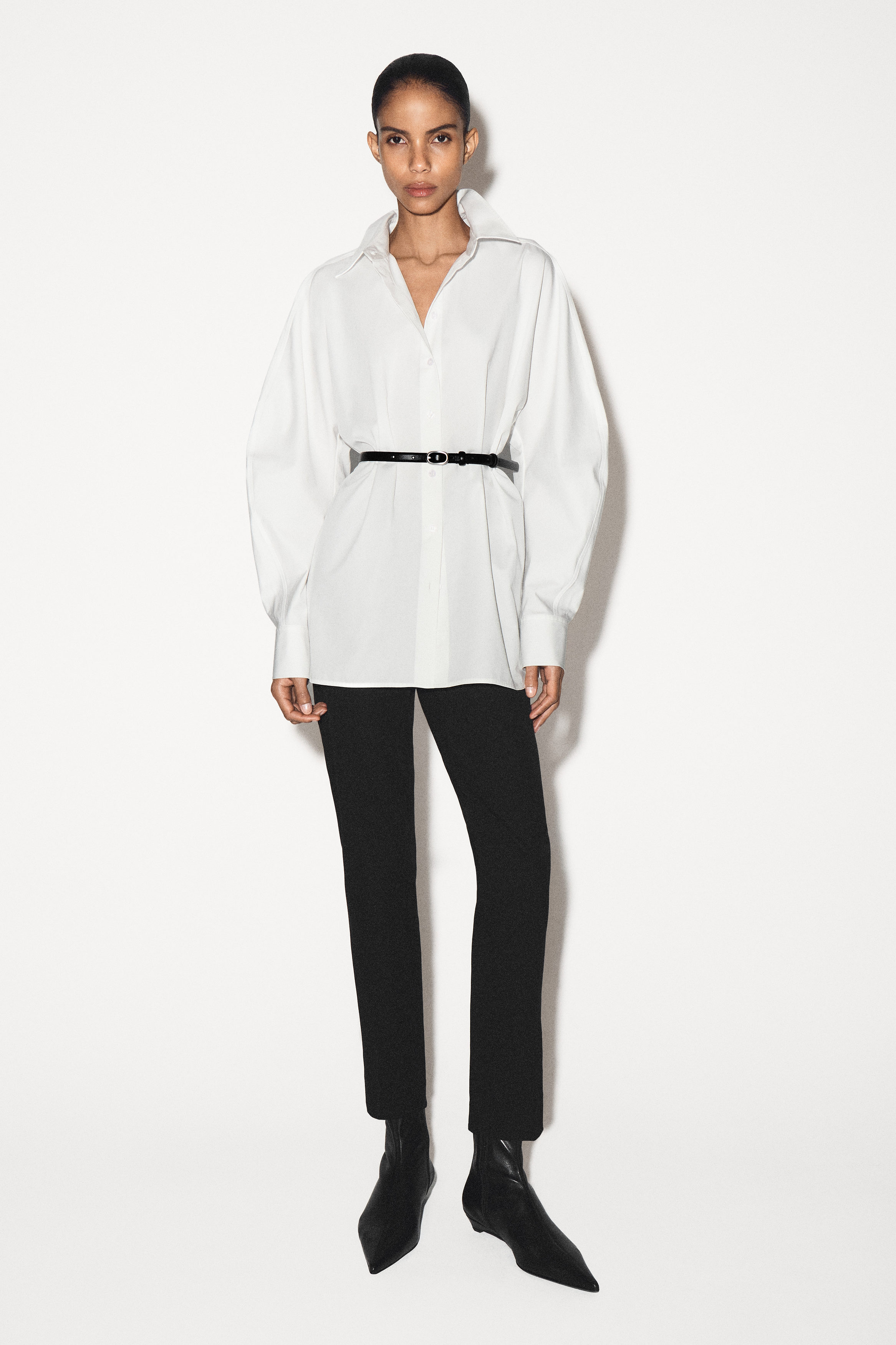SLIM-LEG CROPPED PANTS - BLACK | COS US