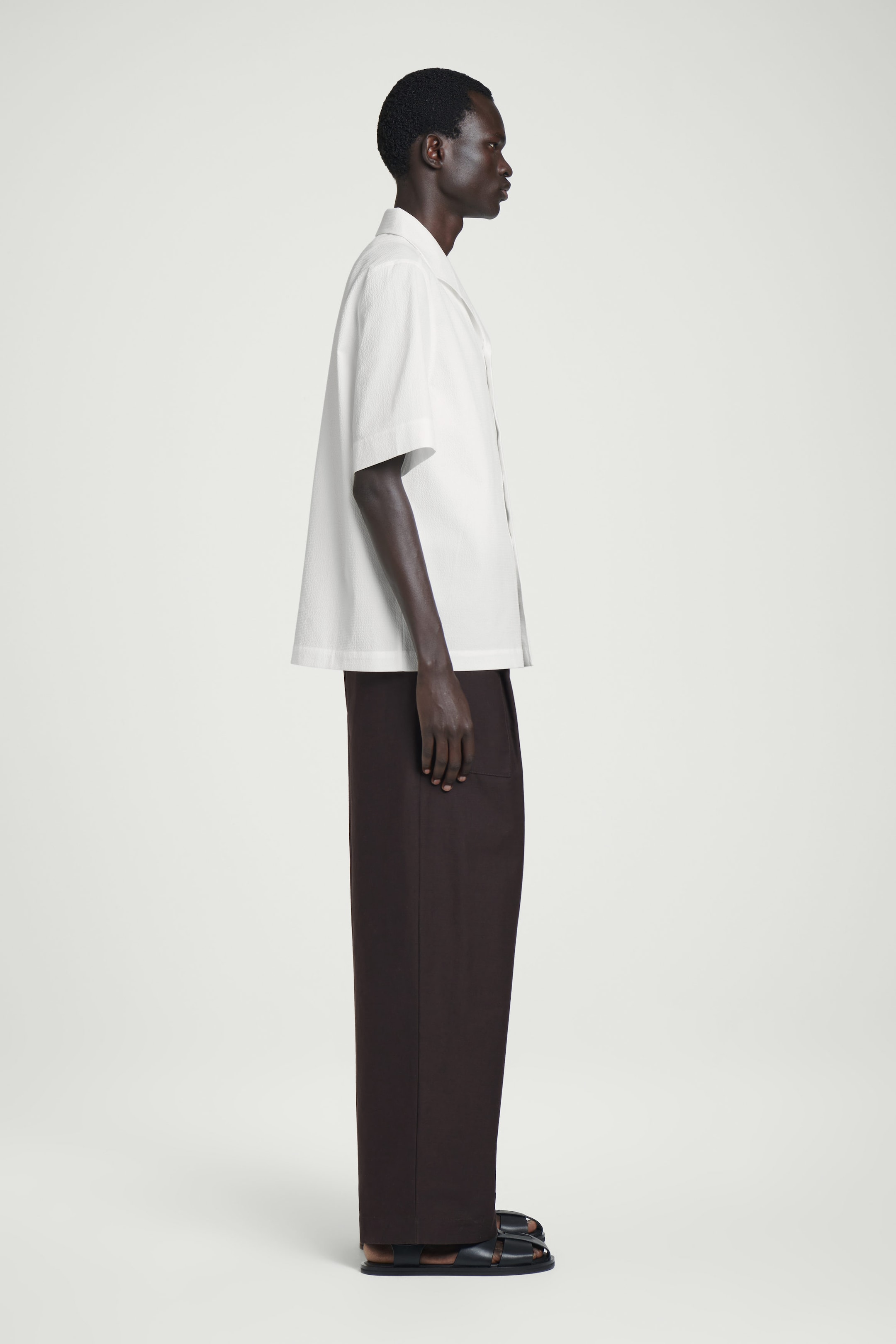 CAMP-COLLAR SEERSUCKER SHIRT