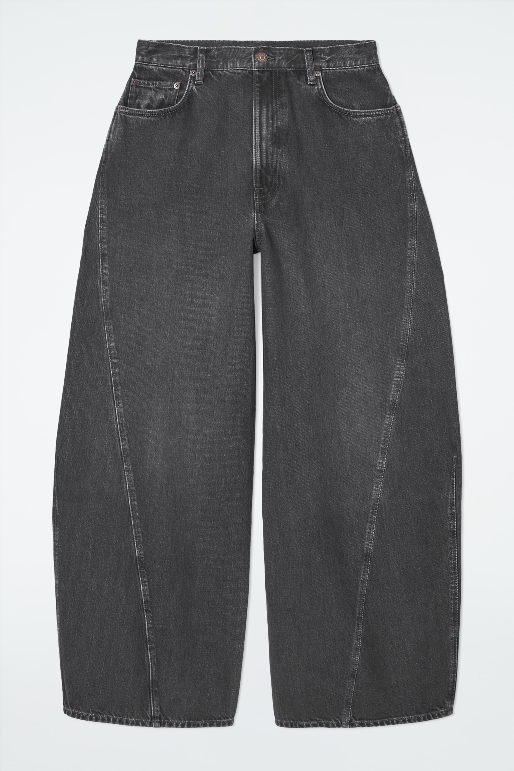 Grotere afbeelding bekijken: TWIST BARREL-LEG JEANS - WASHED BLACK - DAMES | H&M NL 1
