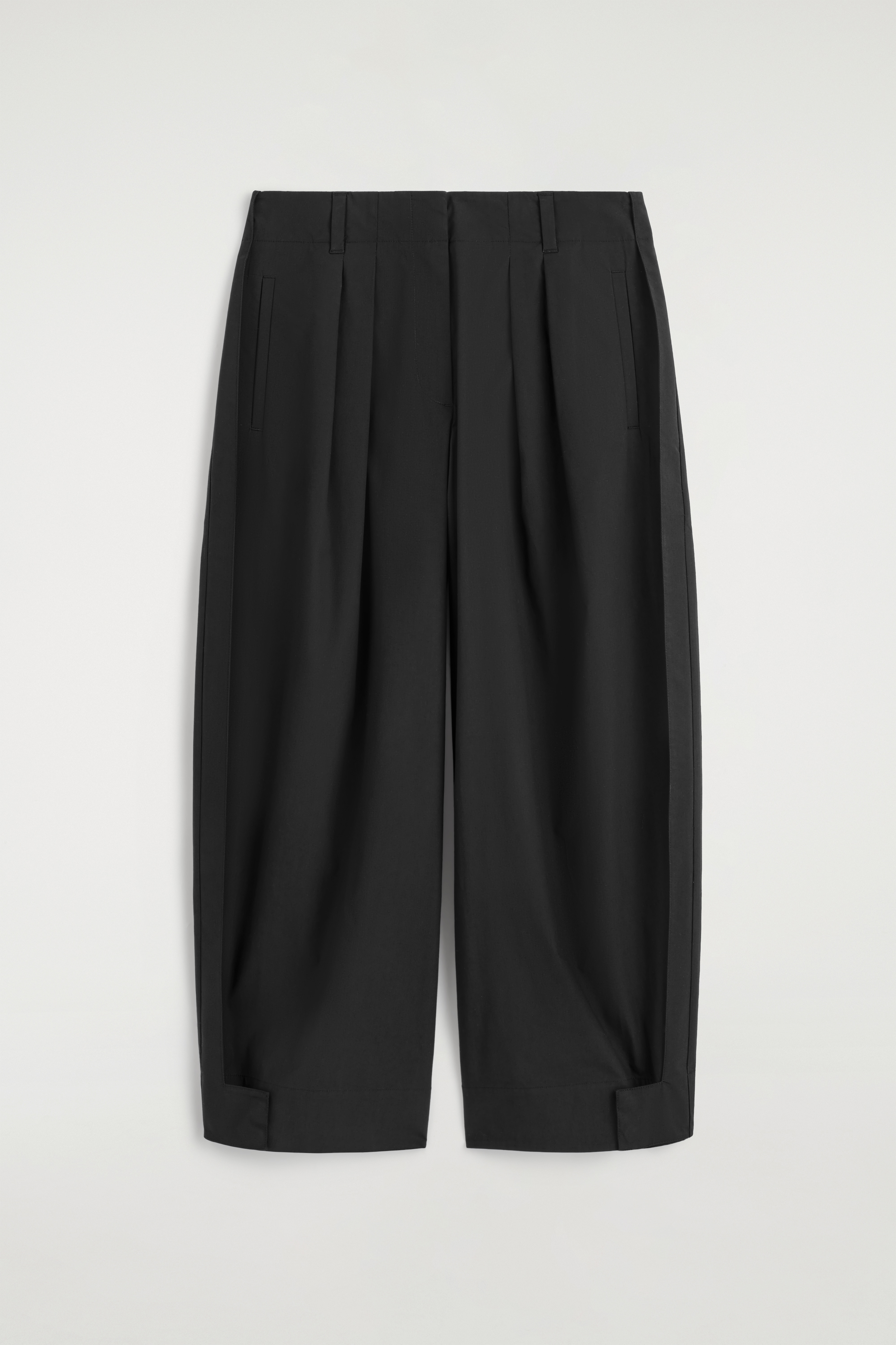 PANTALONI UTILITY AFFUSOLATI CON PINCES - NERO/MARRONE