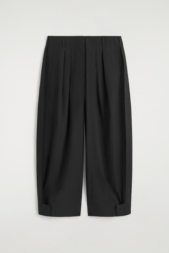 PANTALÓN PINZAS UTILITARIO ALGODÓN - NEGRO/MARRÓN - 1