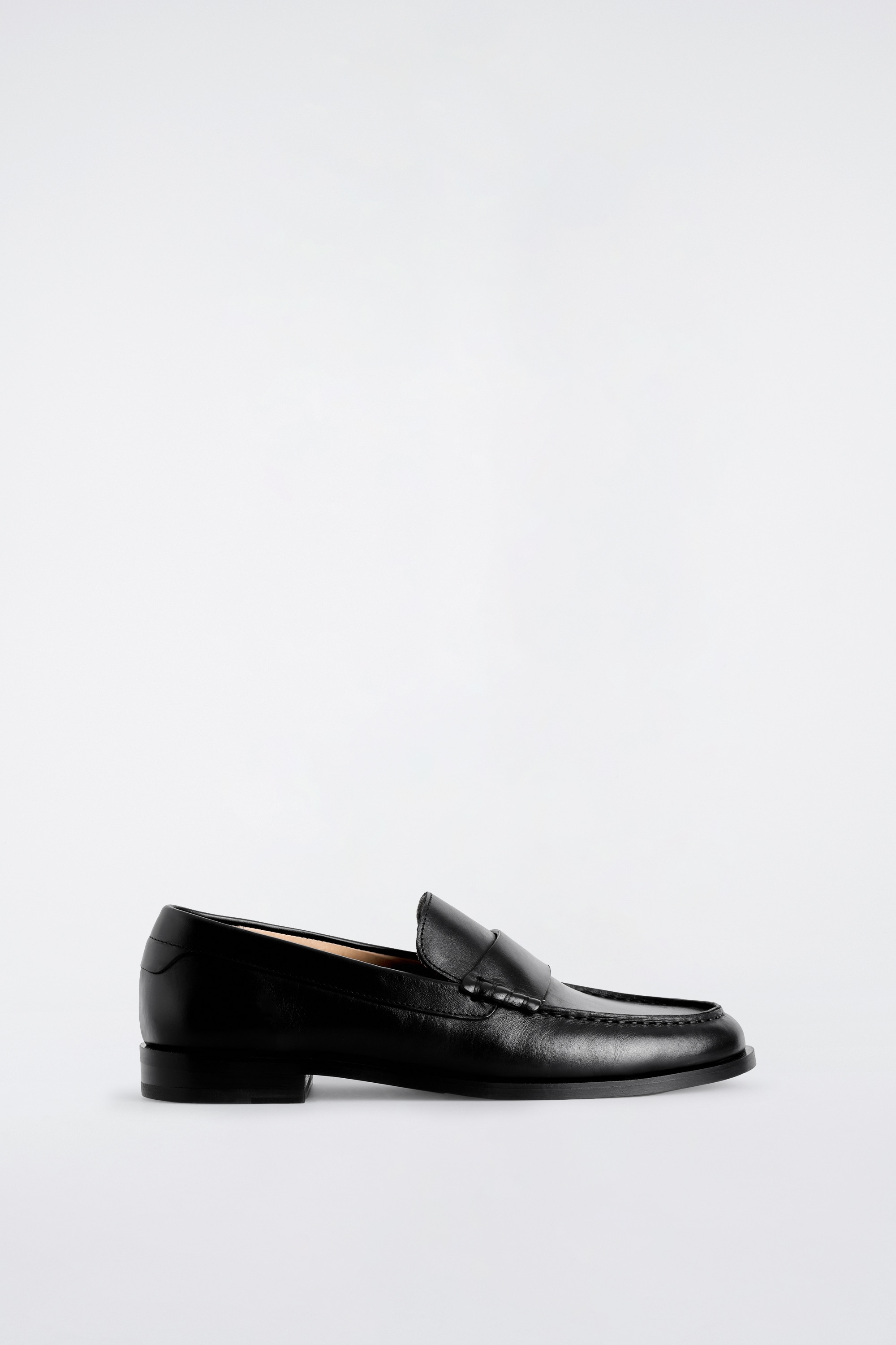 Leren pennyloafers - ZWART