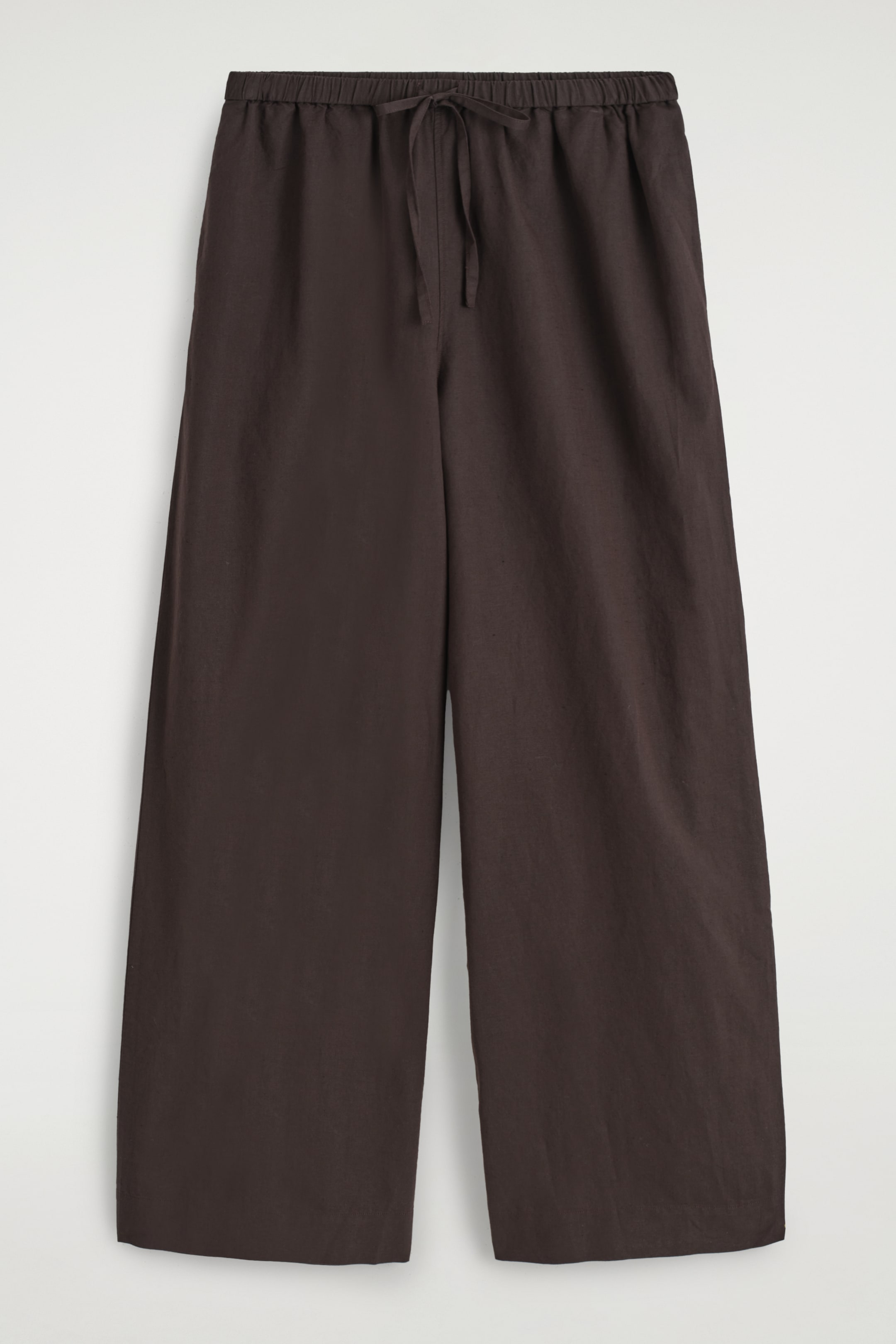 Visualizza immagine più grande: PANTALONI A GAMBA LARGA IN LINO CON COULISSE - MARRONE SCURO - DONNA | H&M IT 4