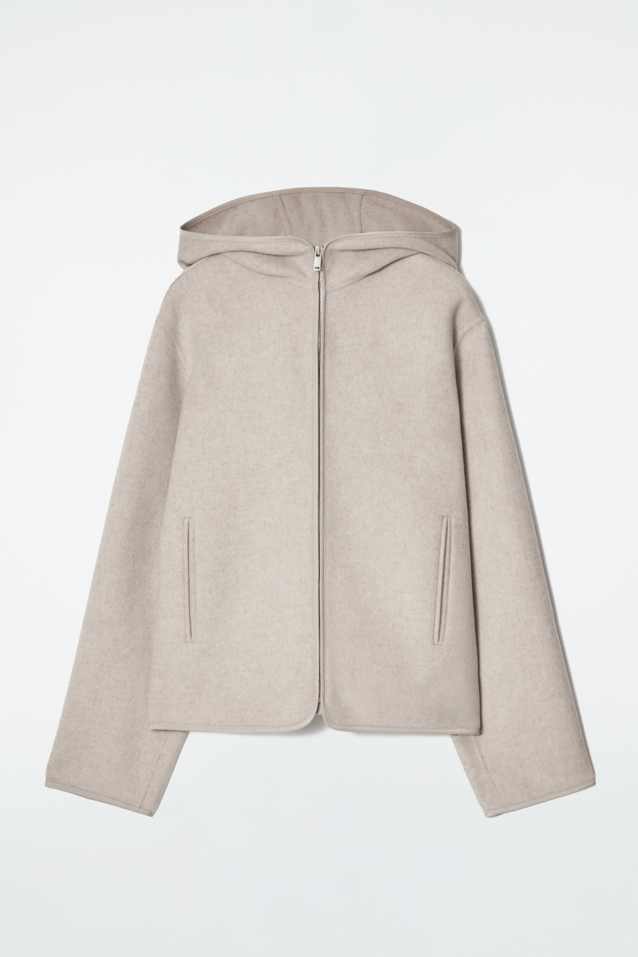 Agrandir l'image: VESTE À CAPUCHE EN LAINE DOUBLE FACE - BEIGE CLAIR - FEMME | H&M CH 7
