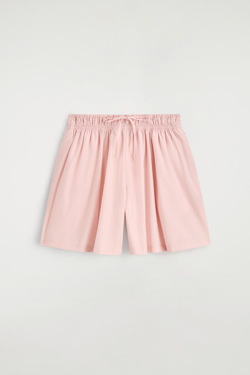 Ruched-Waist Shorts