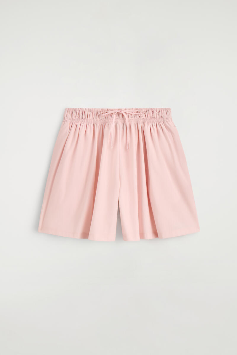 COS Ruched-Waist Shorts Pink Women's Large