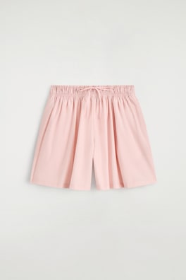 RUCHED-WAIST SHORTS — PINK 7