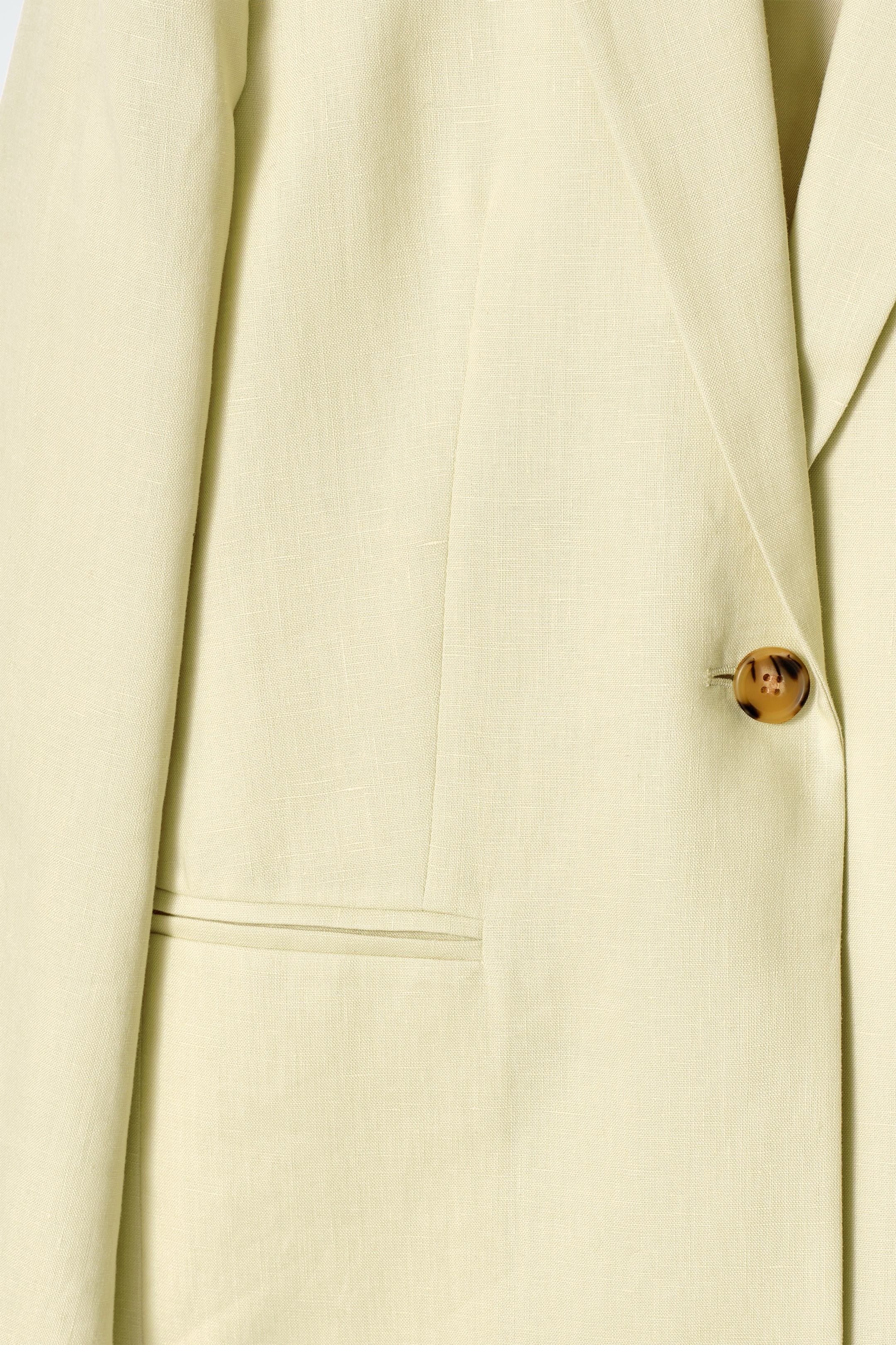 View larger image: LONGLINE LINEN BLAZER - BUTTER YELLOW - Ladies | H&M GB 9