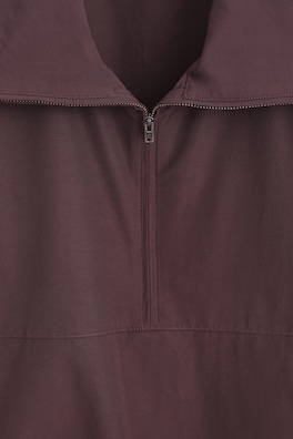 ZIP-UP BLOUSON SHIRT — BURGUNDY 7