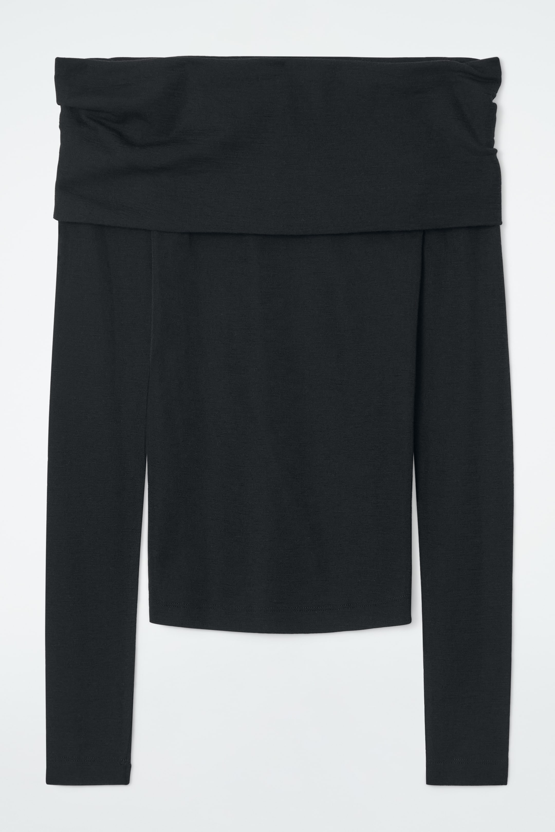 Ingrandisci l'immagine: OFF-THE-SHOULDER MERINO WOOL TOP - BLACK - DONNA | H&M CH 1