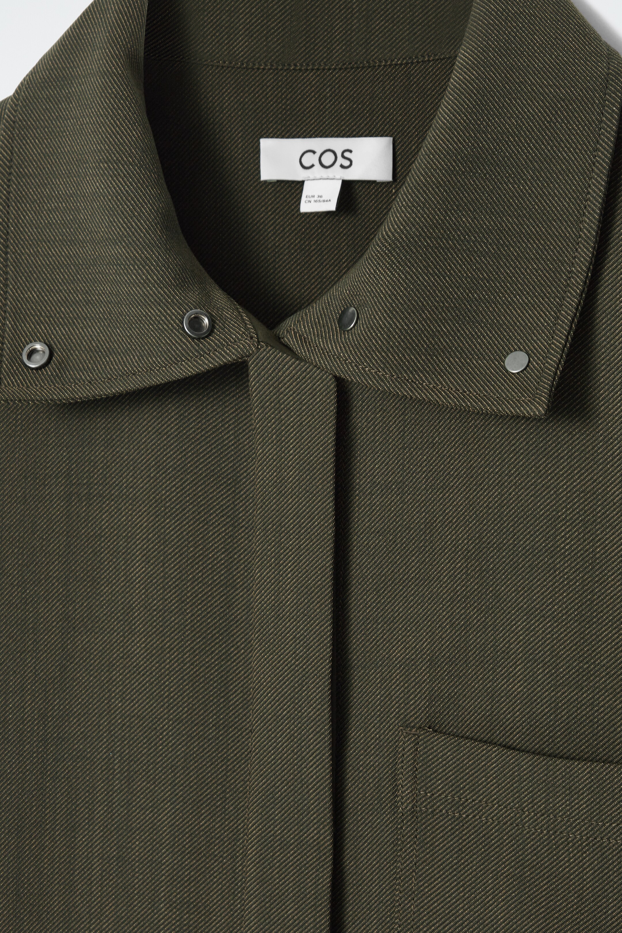 View larger image: OVERSIZED WOOL-BLEND SHIRT DRESS - KHAKI MÉLANGE - Ladies | H&M GB 2