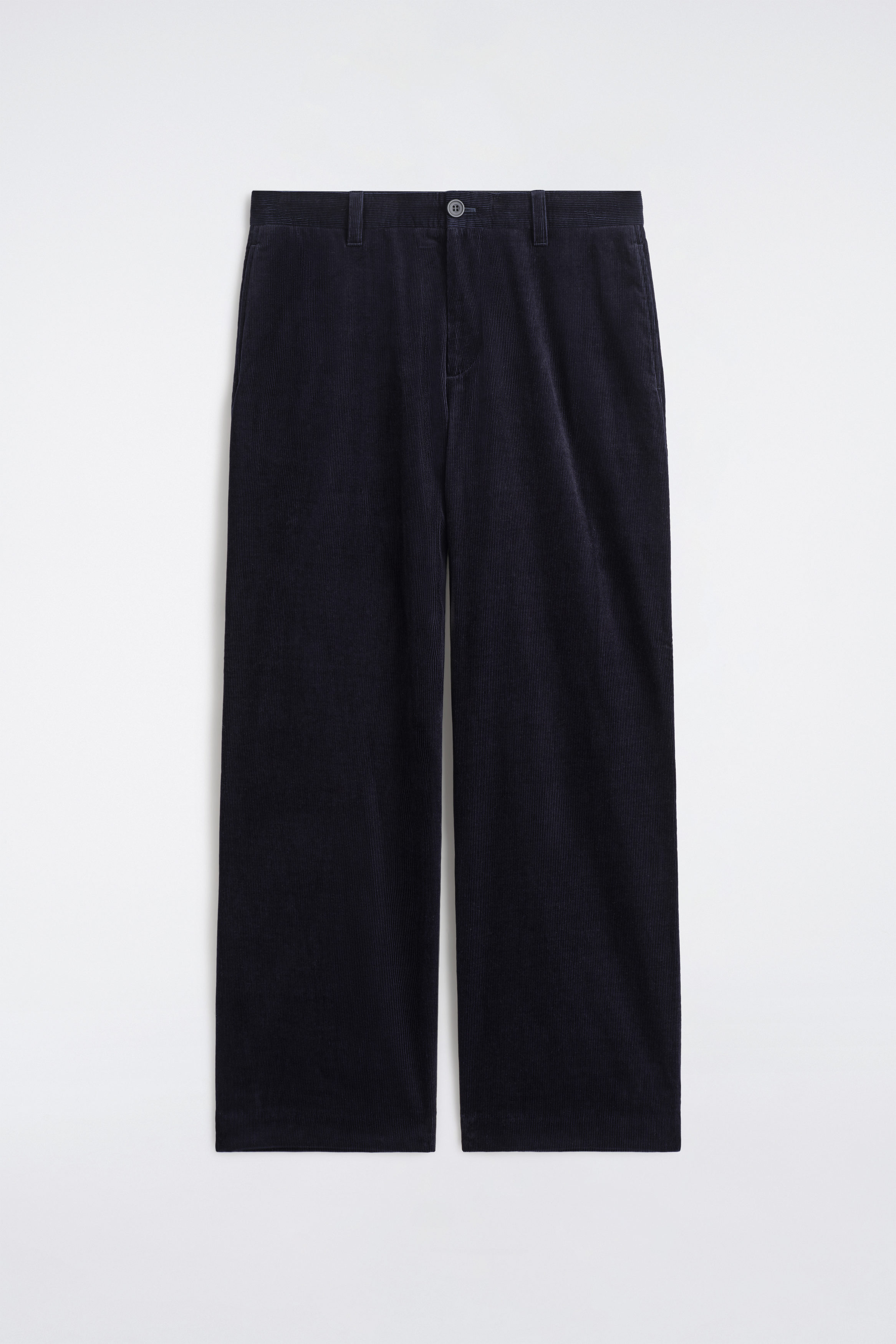 COTTON WIDE-LEG CHINOS - BLACK | COS